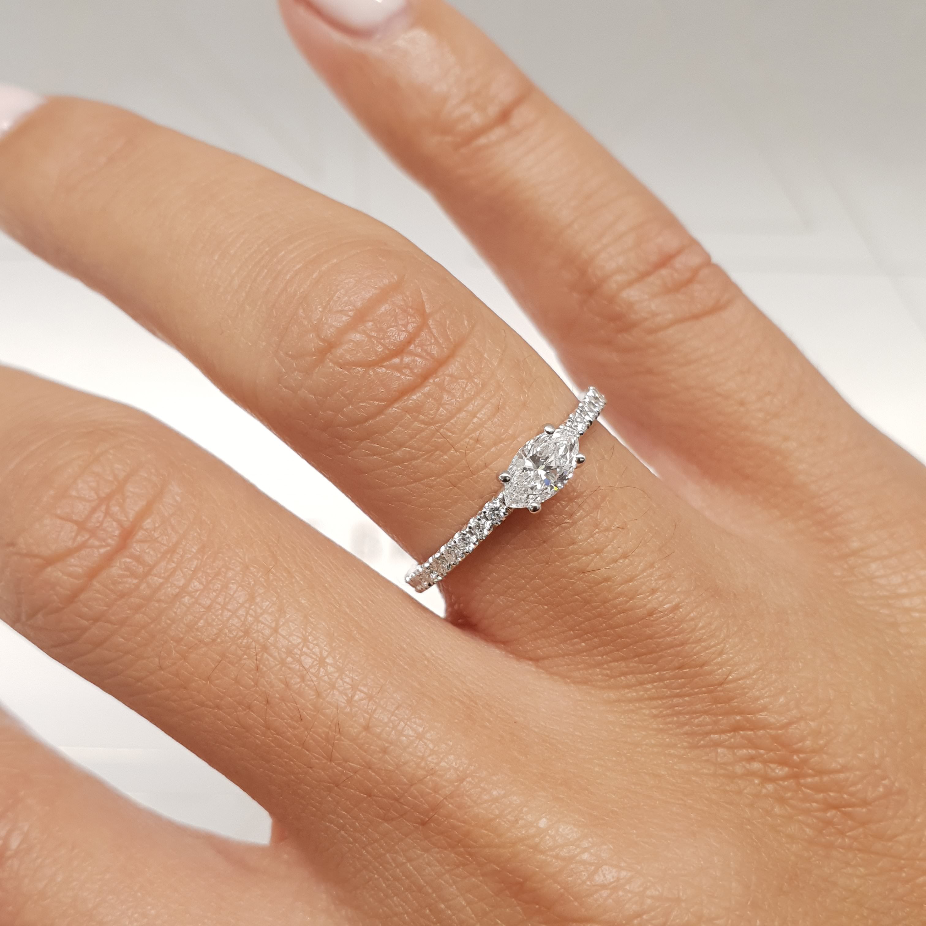 Chloe Marquise Stacking Ring (0.60 Carat) -Platinum、mySite、hinf8tx79
