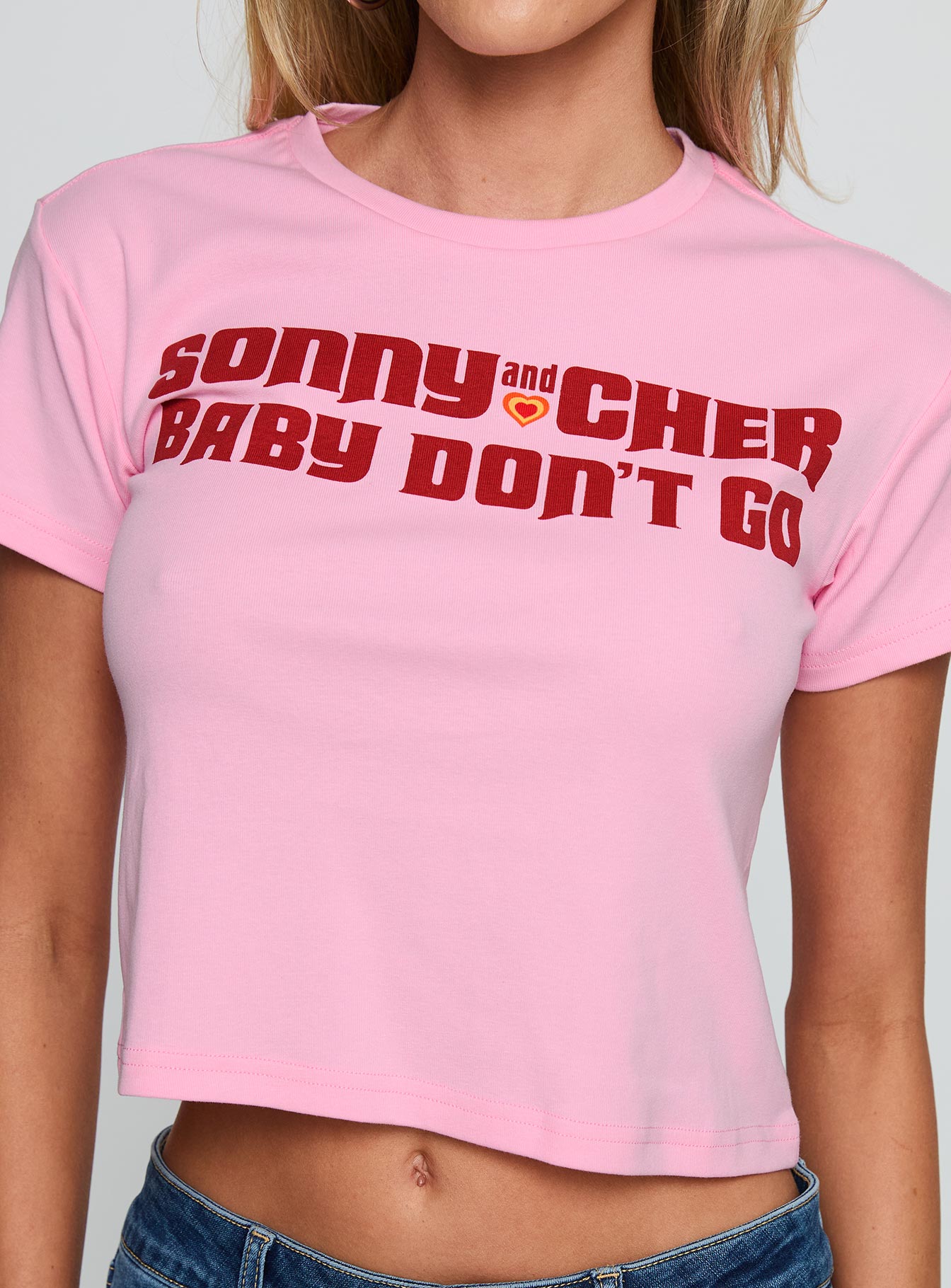 Sonny And Cher Vintage Graphic Top Pink、mySite、solidvoid