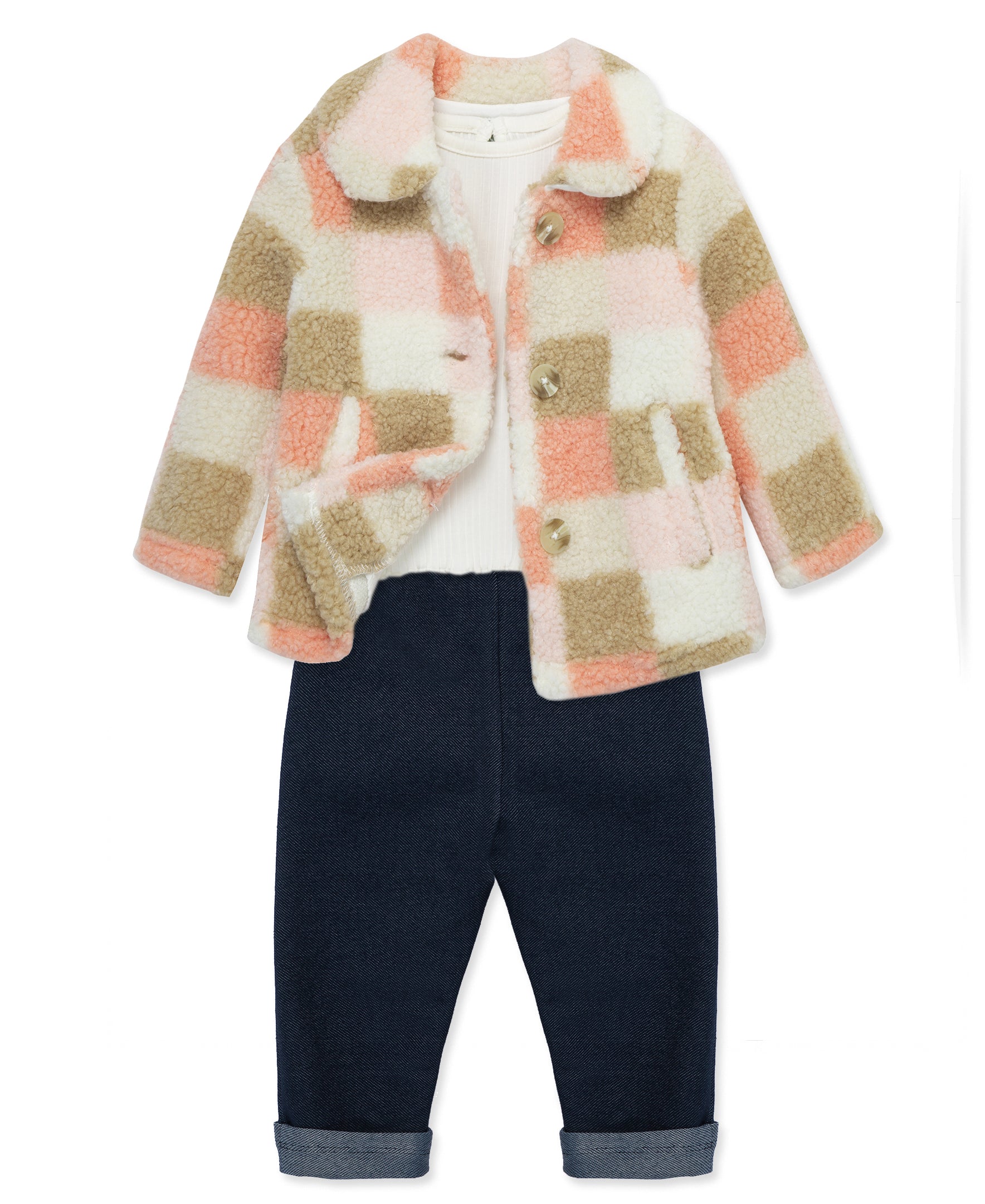  Check 3-Piece Sherpa Jacket Set (2T-4T)、mySite、layawaytickets