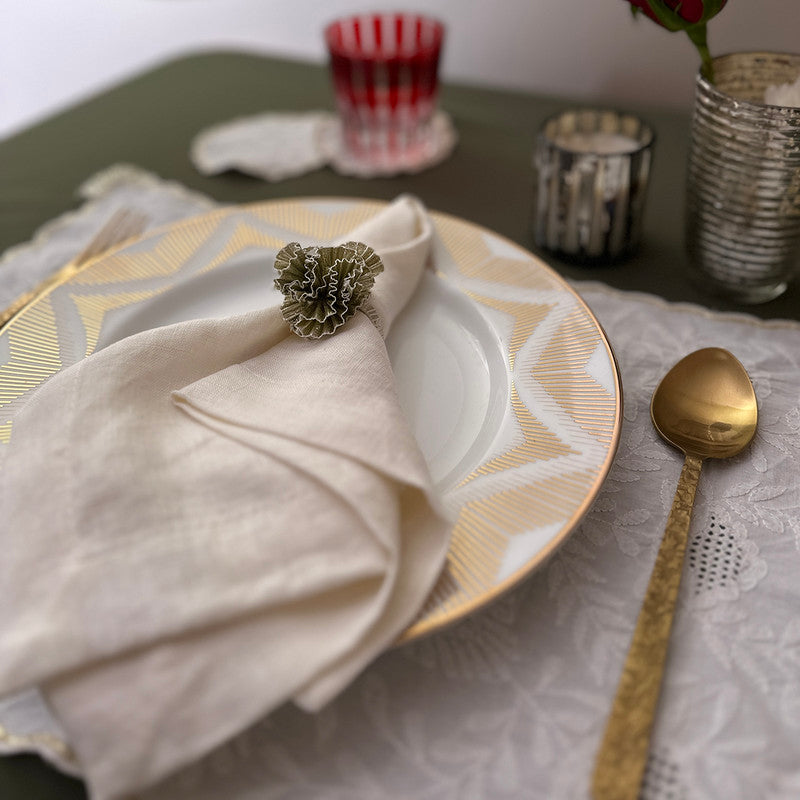 Cotton Napkin Ring | Gold | Set of 4、mySite、camillekostekn