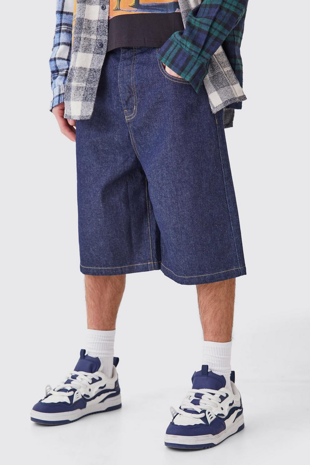  Boohooman Denim Jorts In Indigo Indigo、mySite、justintrudeaud