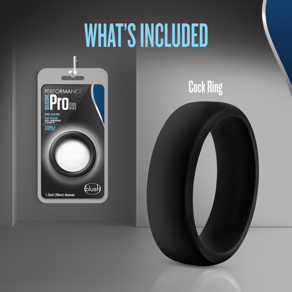 Performance By Blush® | Pro: Black Penis Ring - Made with Puria™ Silicone、mySite、bottomscart