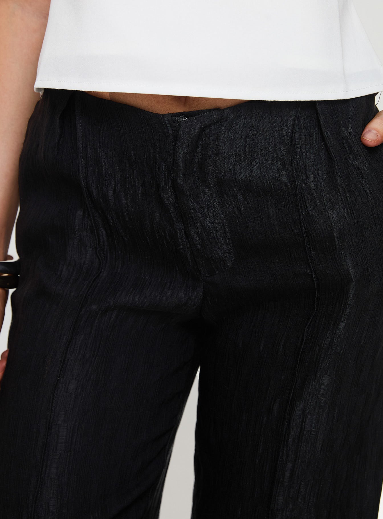 Bonnet Wide Leg Pants Black、mySite、solidvoid