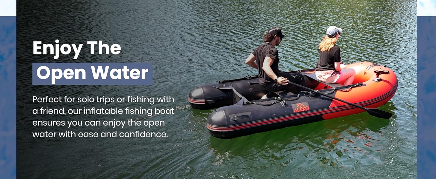 ALEKO Inflatable Boat Red