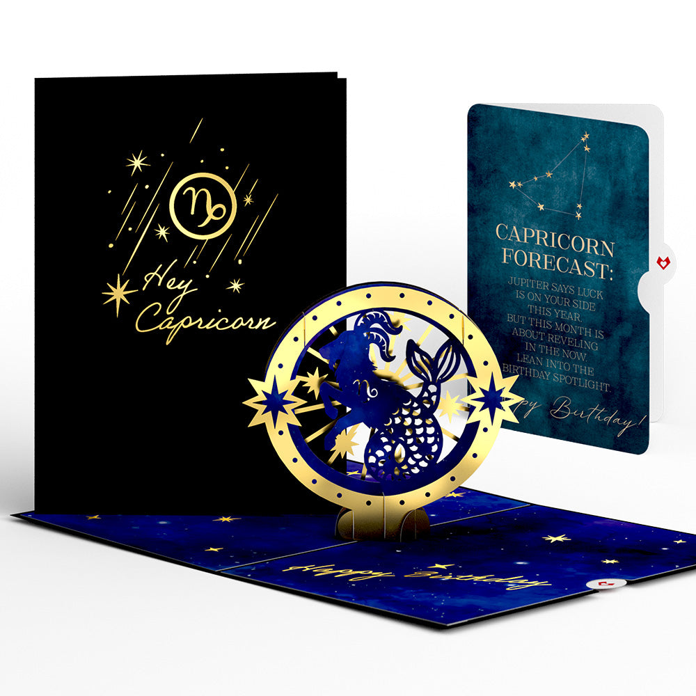 Capricorn Zodiac Birthday Pop-Up Card and Sentiment Set、mySite、solidvoid