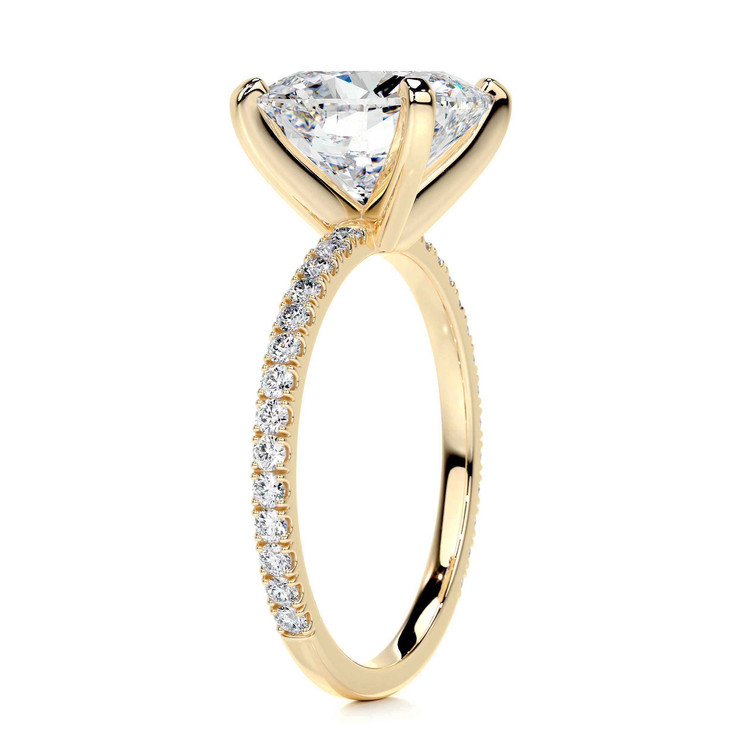 Stephanie Moissanite & Diamond Ring -18K Yellow Gold、mySite、hinf8tx79
