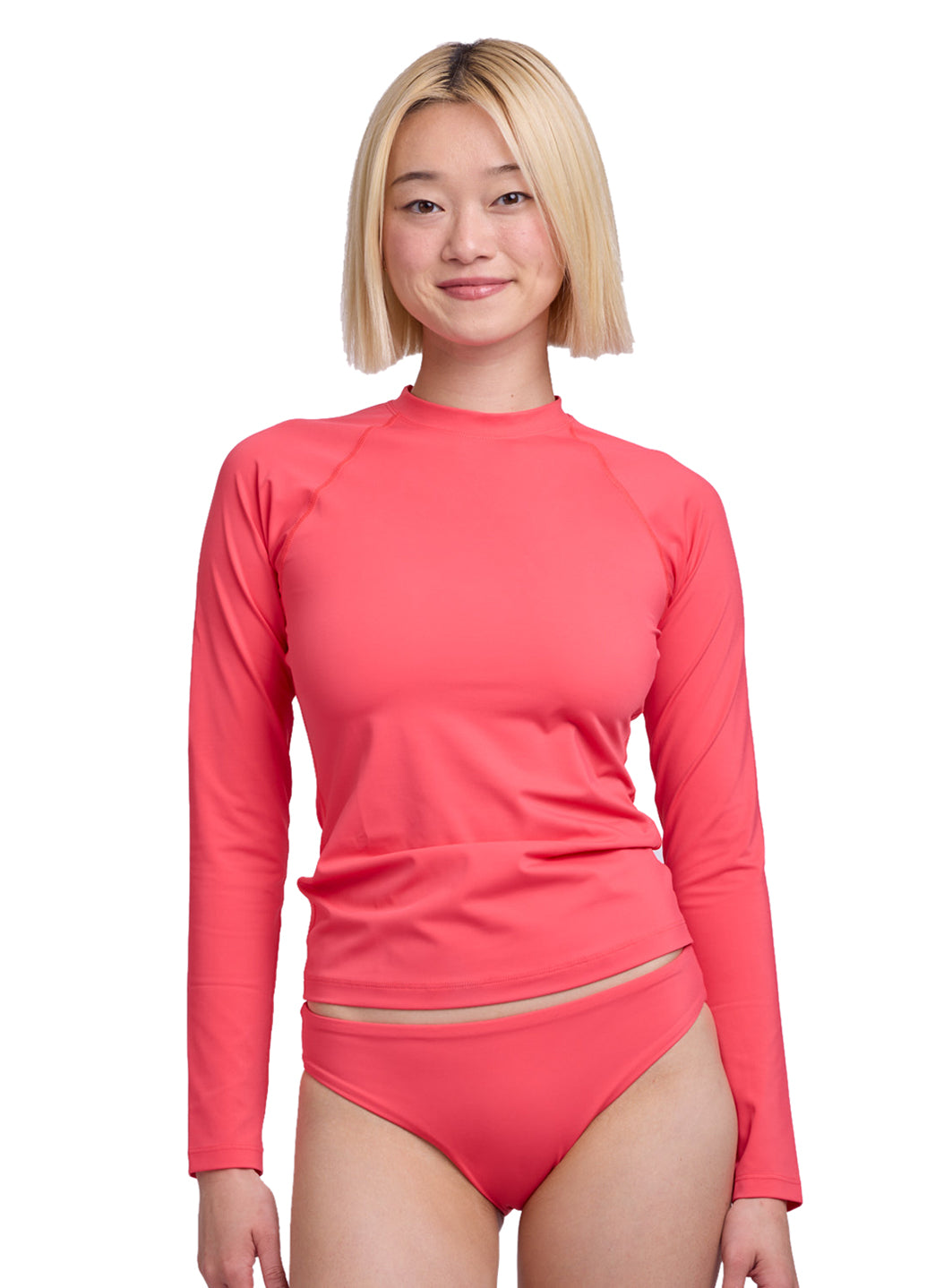 JOLYN Women's Noonan Solid Long Sleeve Rash Guard、mySite、noshort