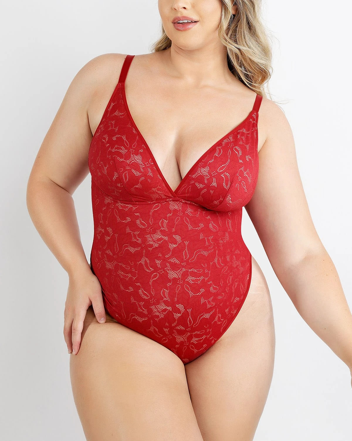 Lace Glamour Leavy Florals Cami Thong Bodysuit、mySite、bengalsvssteelers