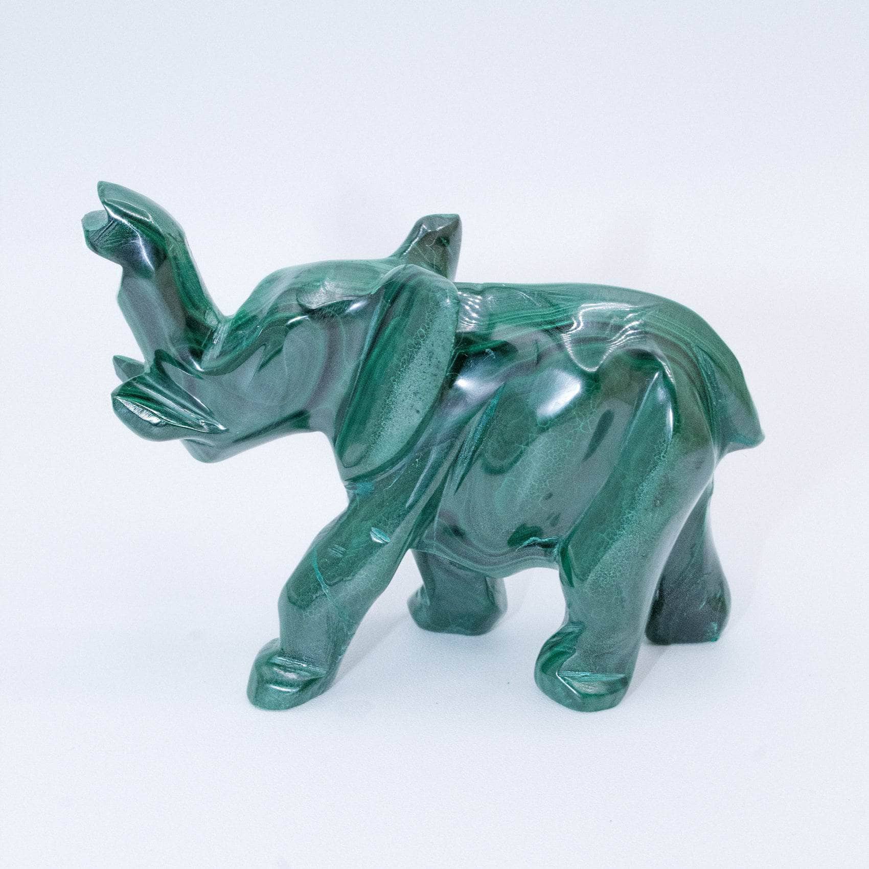 Genuine Malachite Elephants - Hand Carved - 1 of a Kind、mySite、hinf8tx79