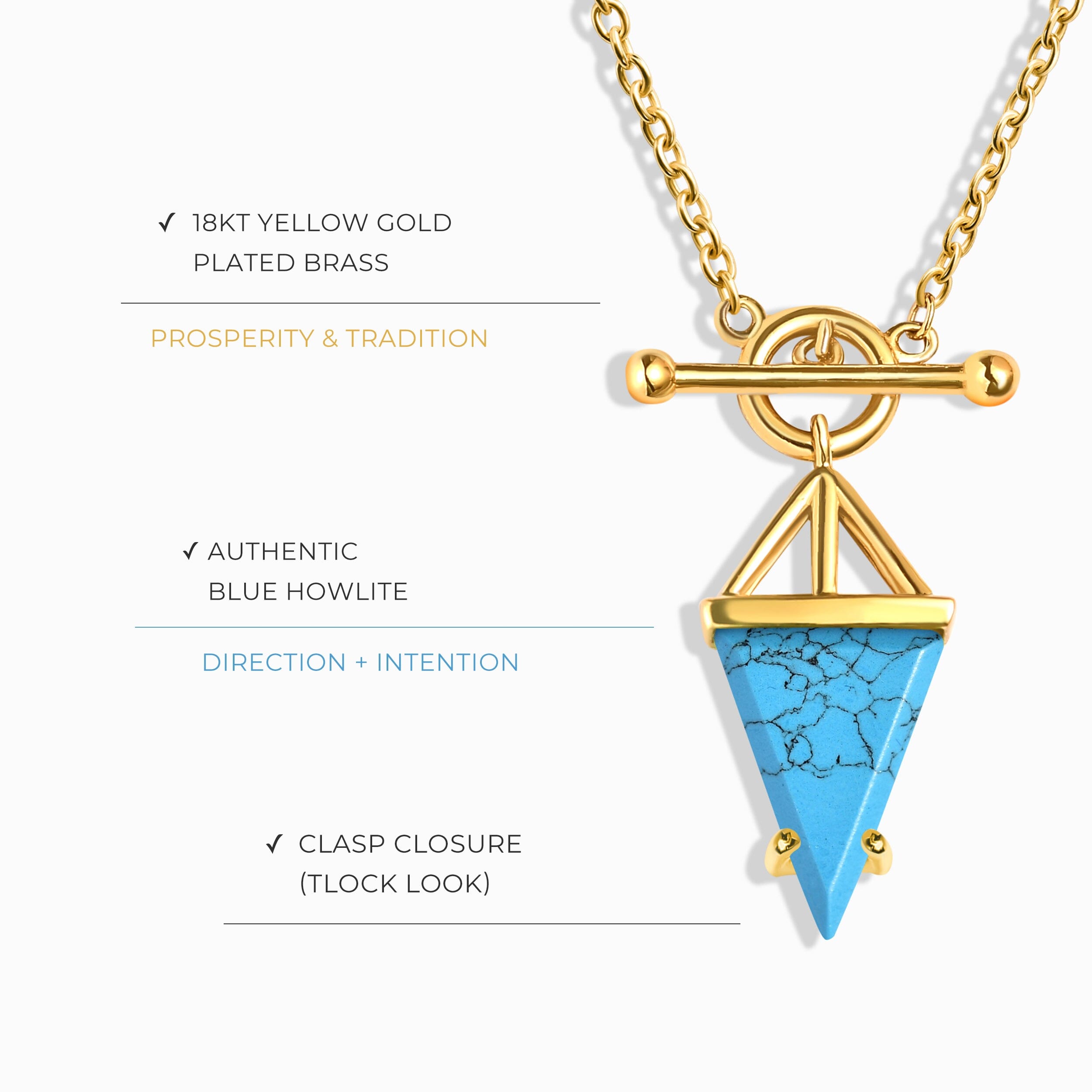 Blue Howlite Necklace - Heroine T-Lock Look、mySite、hinf8tx79