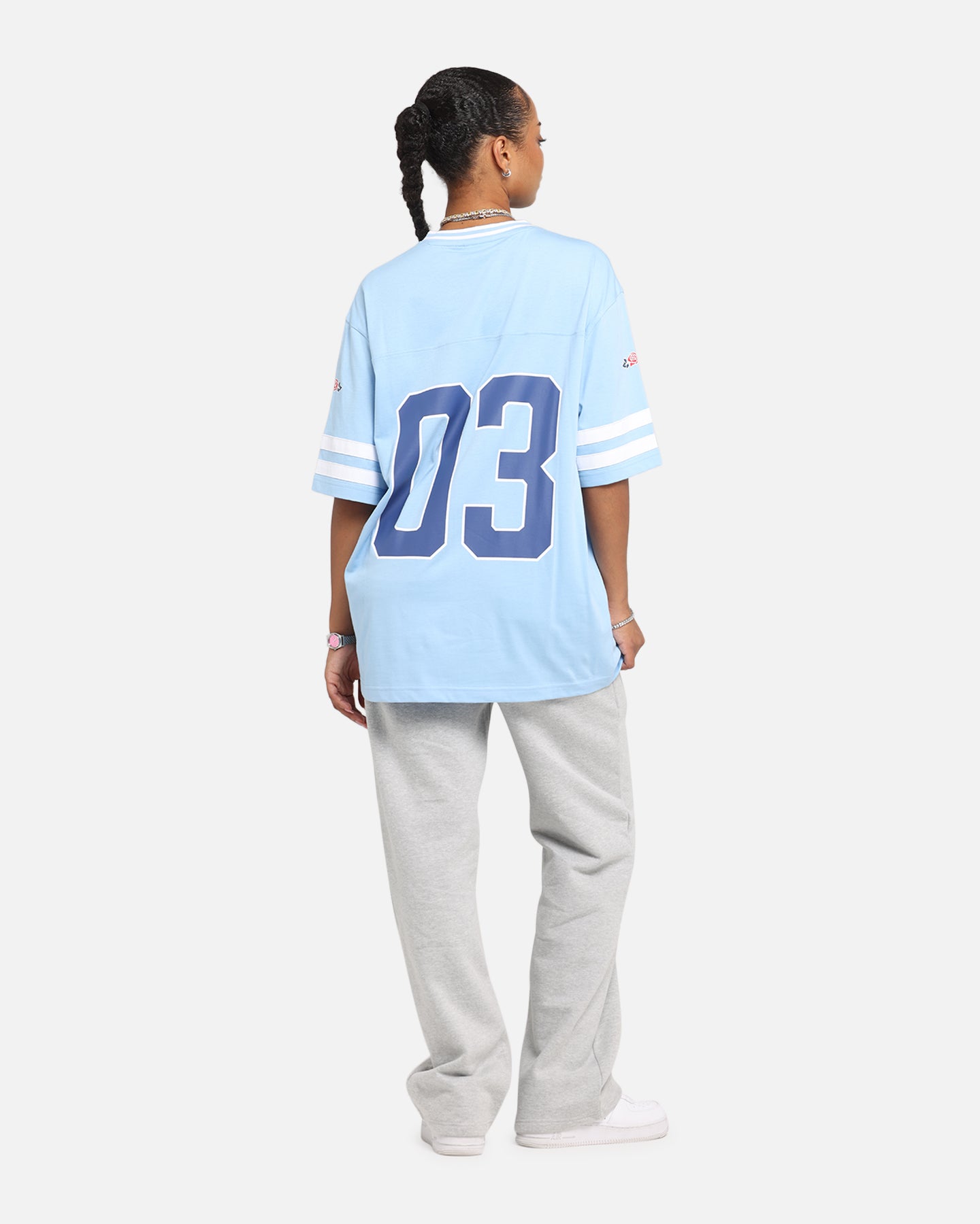 Carre Rose Football T-Shirt Light Blue、mySite、zt4zffjzw