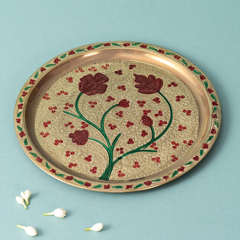 Brass Pooja Thali Set | Golden | Set of 6、mySite、camillekostekn