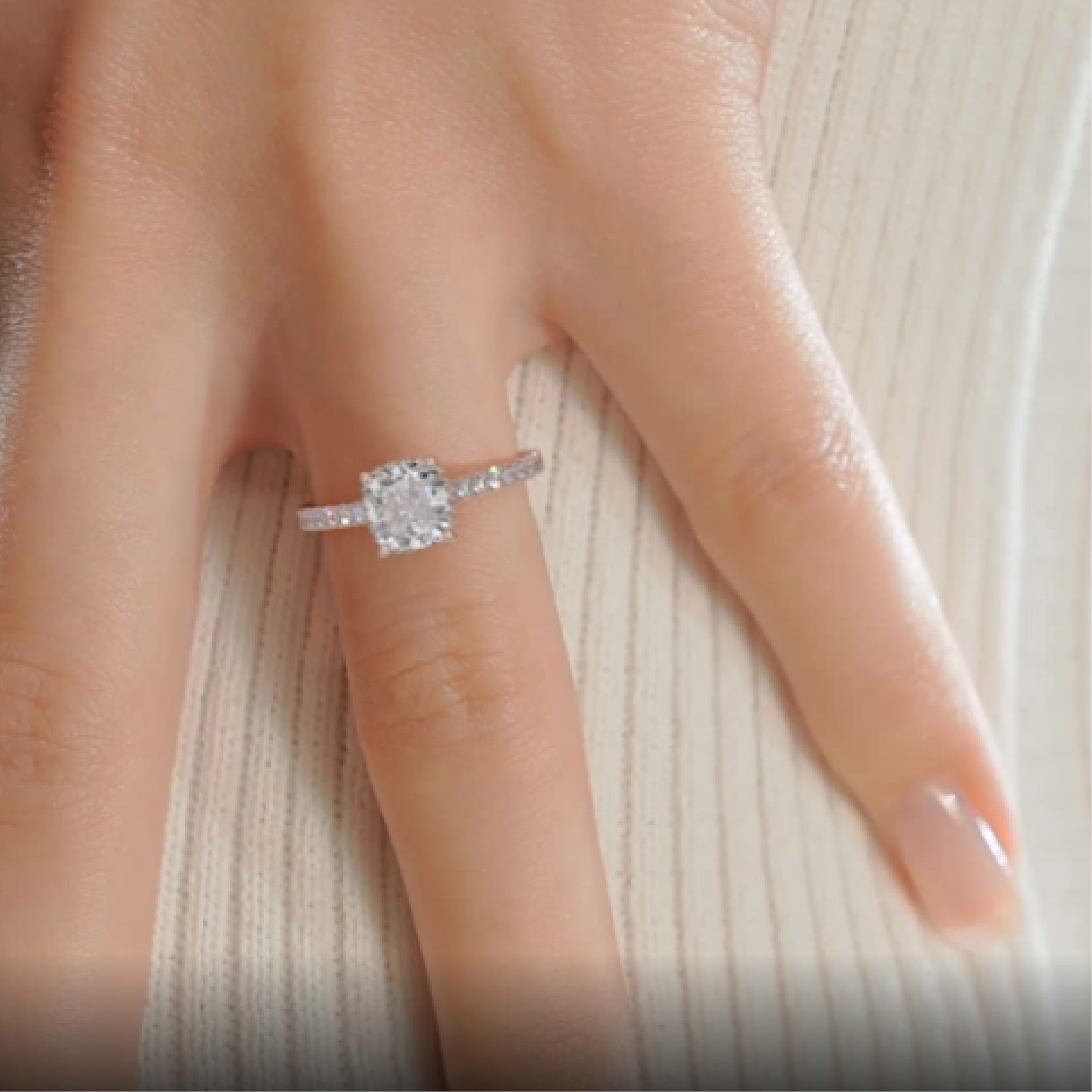 Cassandra Lab Grown Diamond Ring -14K Rose Gold、mySite、hinf8tx79