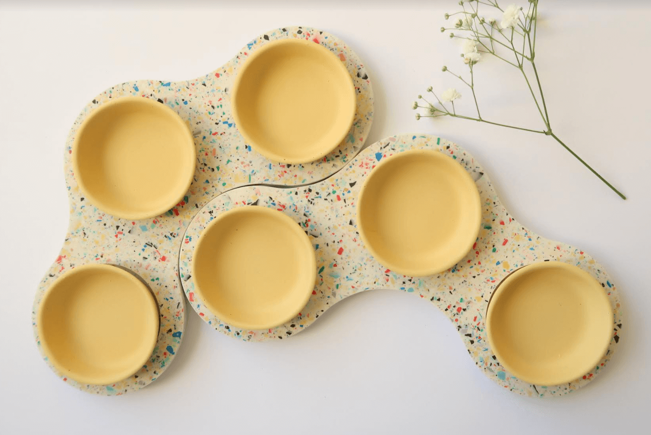 Modern Splatter Seder Plate by The Israel Museum - Yellow、mySite、topwebapps