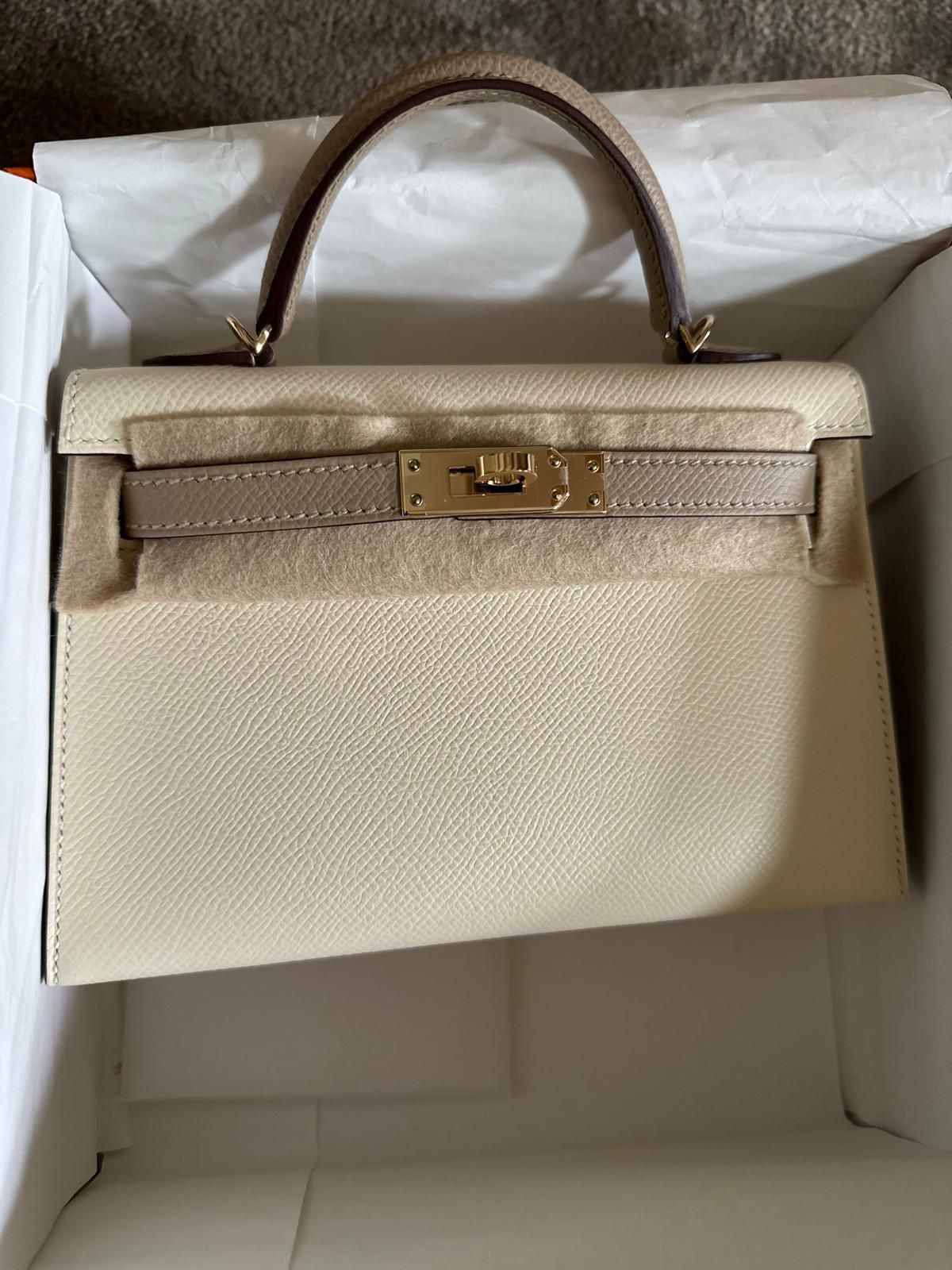 Hermès Mini Kelly 20 HSS Craie/Trench epsom Permabrass Z 2024、mySite、garminoutage.com