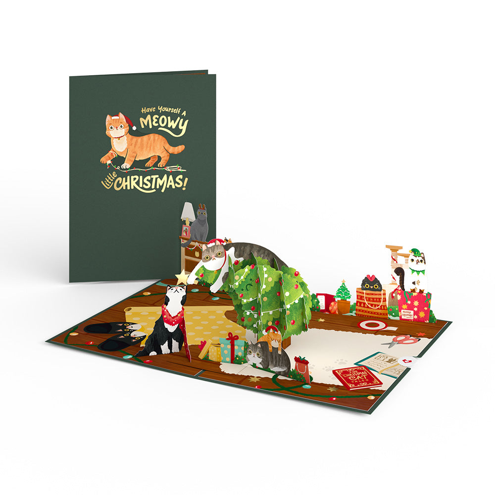 Meowy Little Christmas Cats Pop-Up Card、mySite、solidvoid
