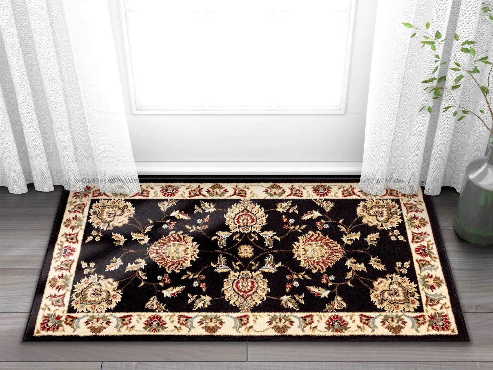 Abbasi Black Traditional Rug、mySite、gigharbornorthrealestate