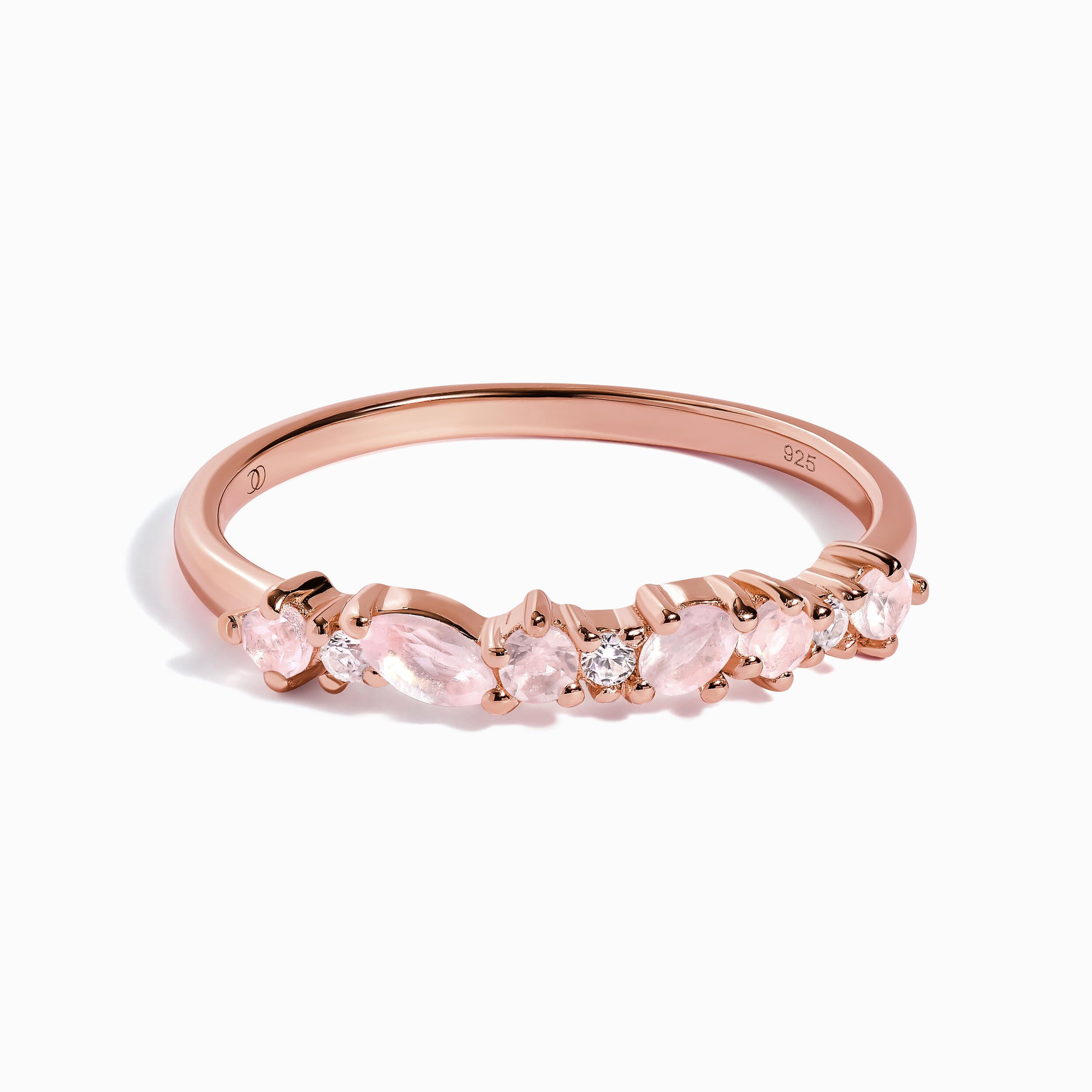 Rose Quartz White Zircon Ring - Grace、mySite、hinf8tx79