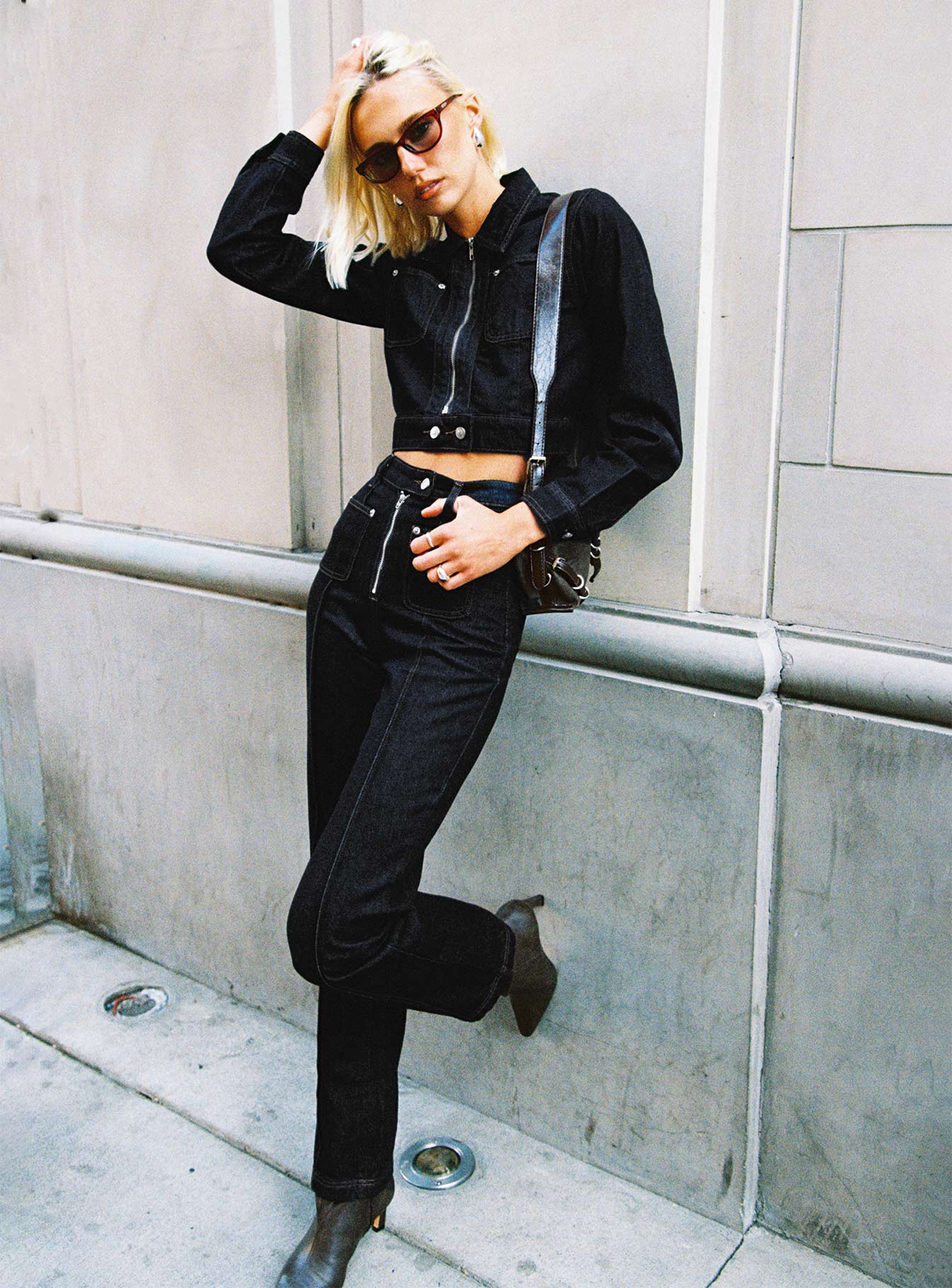 Stallion Straight Leg Jeans Indigo、mySite、solidvoid