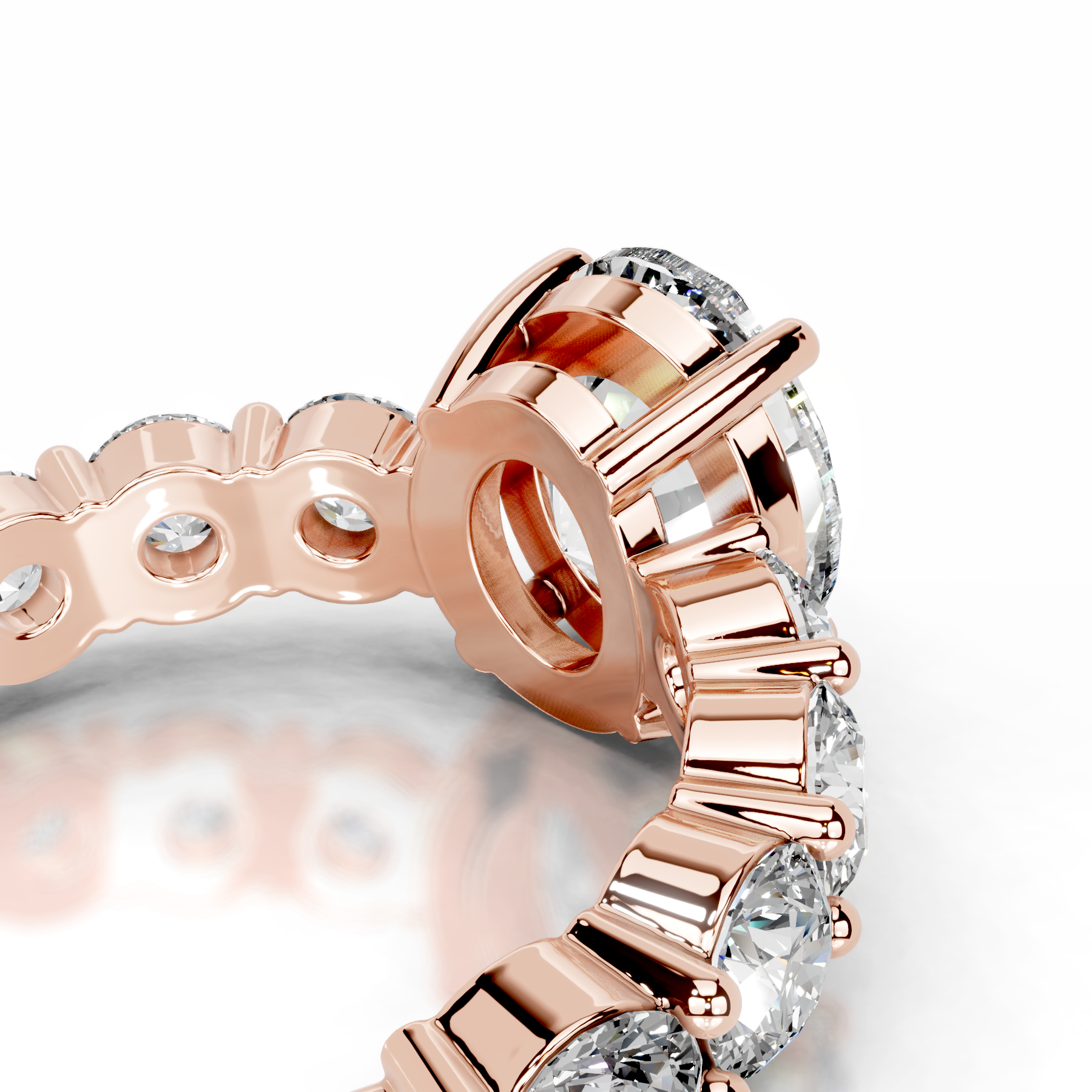 Odin Lab Grown Diamond Ring (4 Carat) -14K Rose Gold、mySite、hinf8tx79