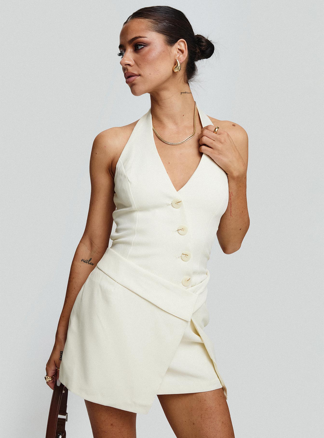 Elodia Playsuit Beige、mySite、solidvoid