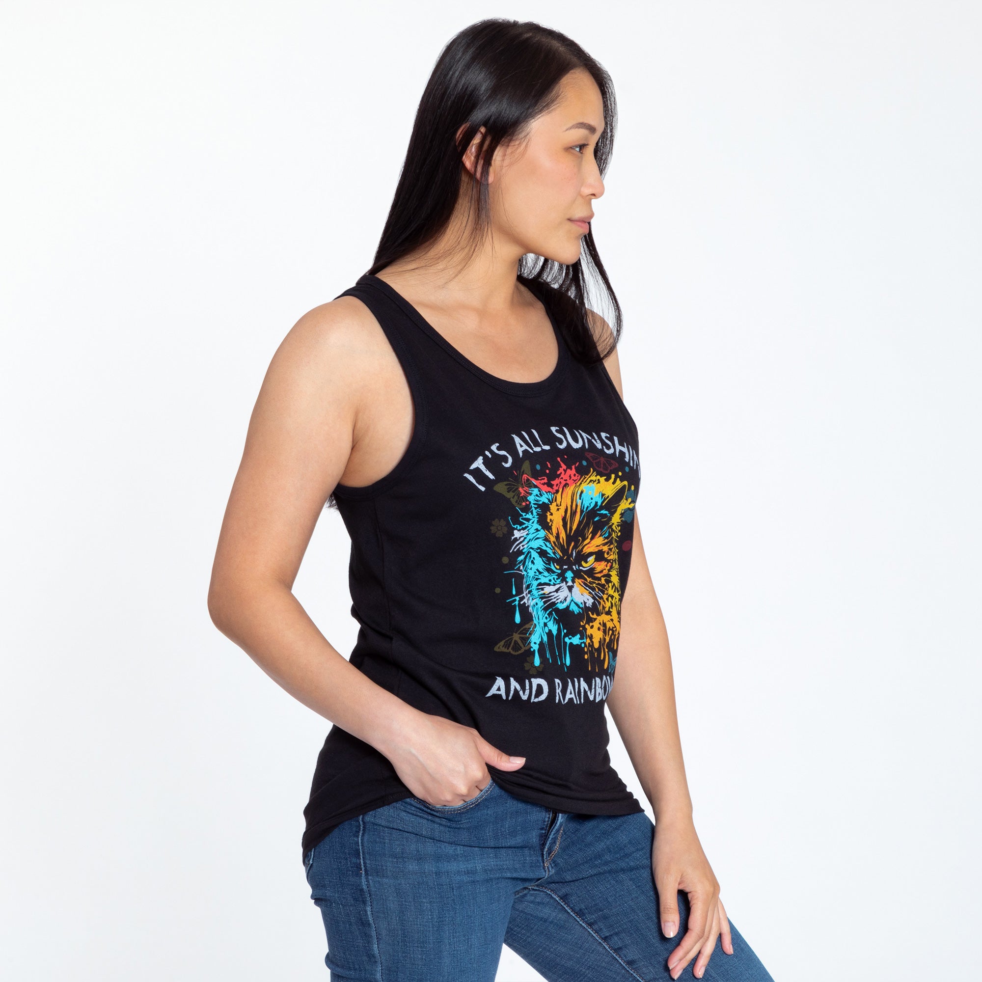 Cat Attitude Tank Top、mySite、camillekostekn