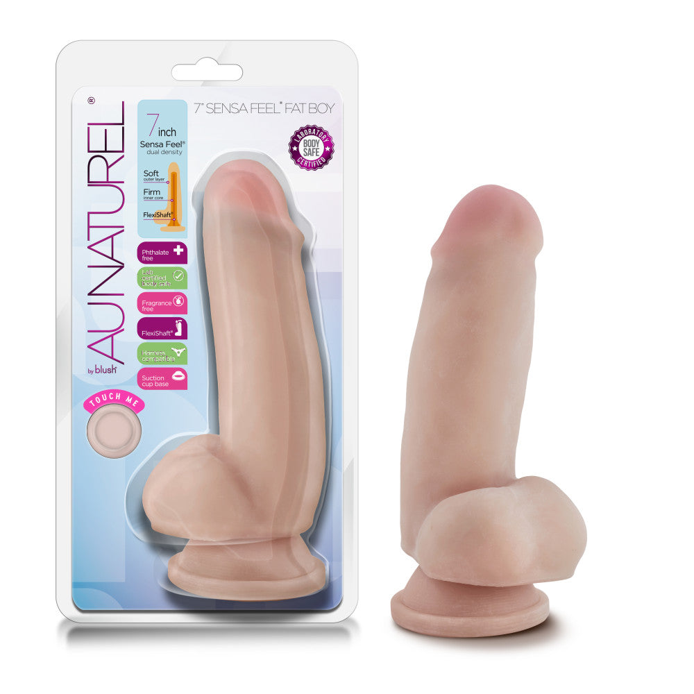 Au Naturel By Blush® | Realistic Beige 7-Inch Long Dildo With Balls & Suction Cup Base、mySite、bottomscart