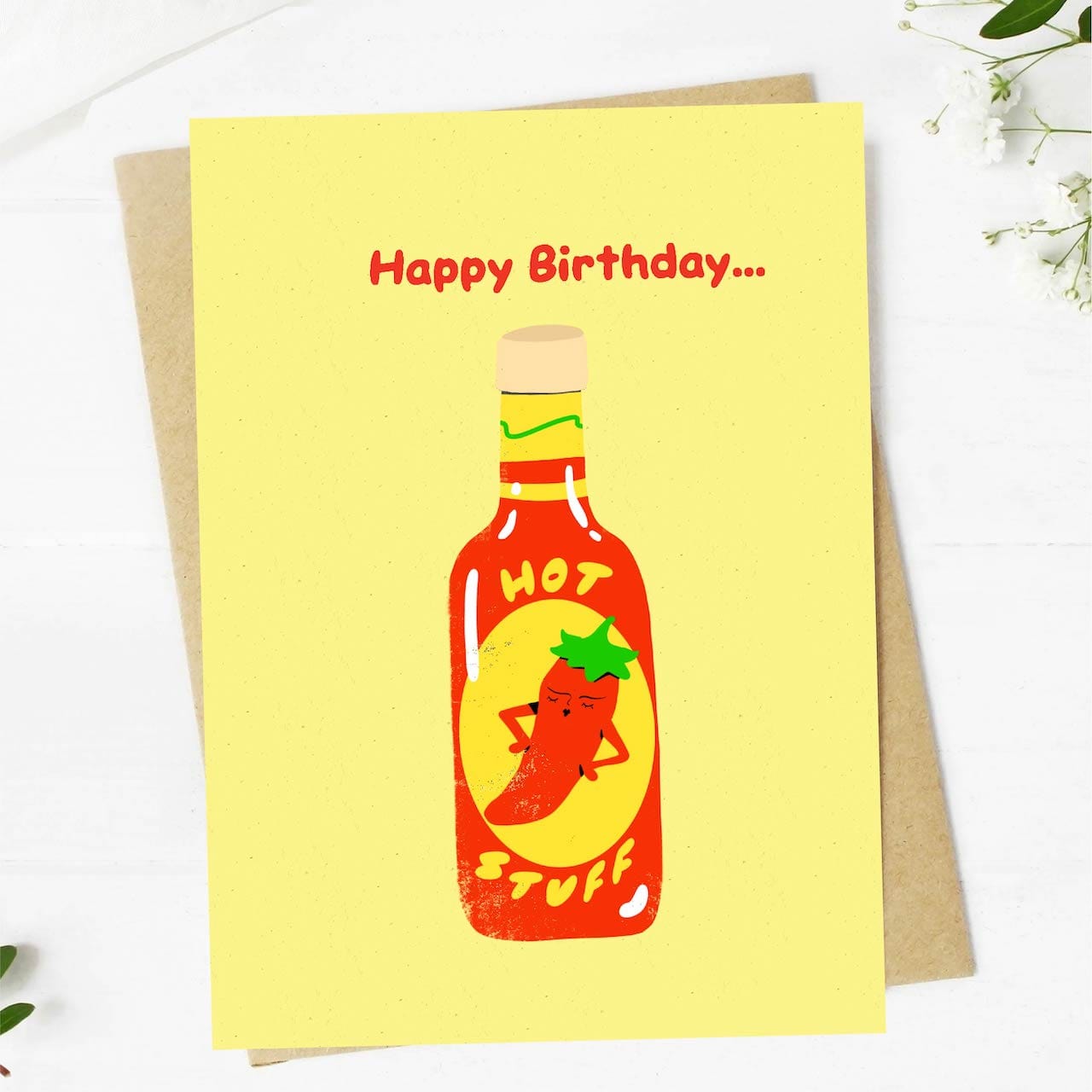  Happy birthday hot stuff Hot Sauce Birthday Card、mySite、elrpsem3k