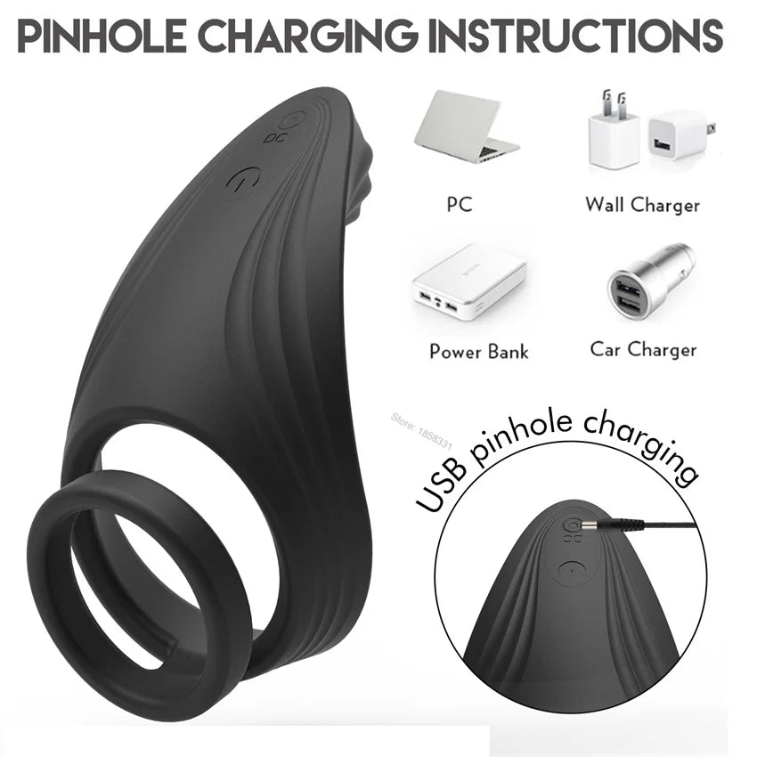 Rimba Silent Uno 2 In One Cock Ring | Clitoral | Perennial | Remote Control | USB、mySite、bottomscart