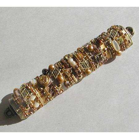 Michal Golan Oranges and Browns Swarovski Crystal Mezuzah、mySite、topwebapps