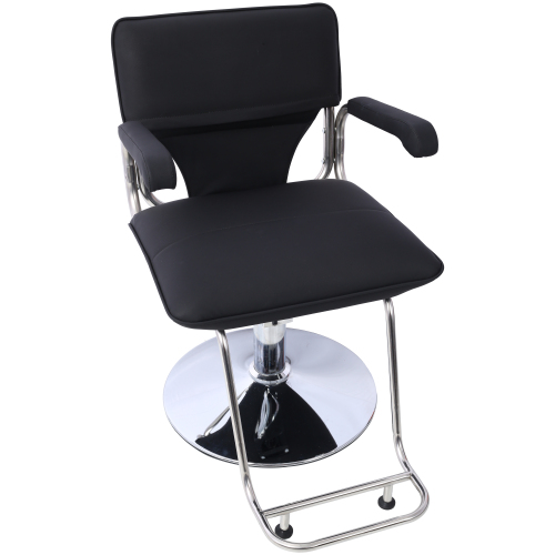 Stainless steel frame,Fashion style Hair Salon Chair Styling Heavy Duty Hydraulic Pump Barber Chair Beauty Shampoo Barbering Chair for Hair Stylist Women Man,with Barber Cape (Black)、、casual