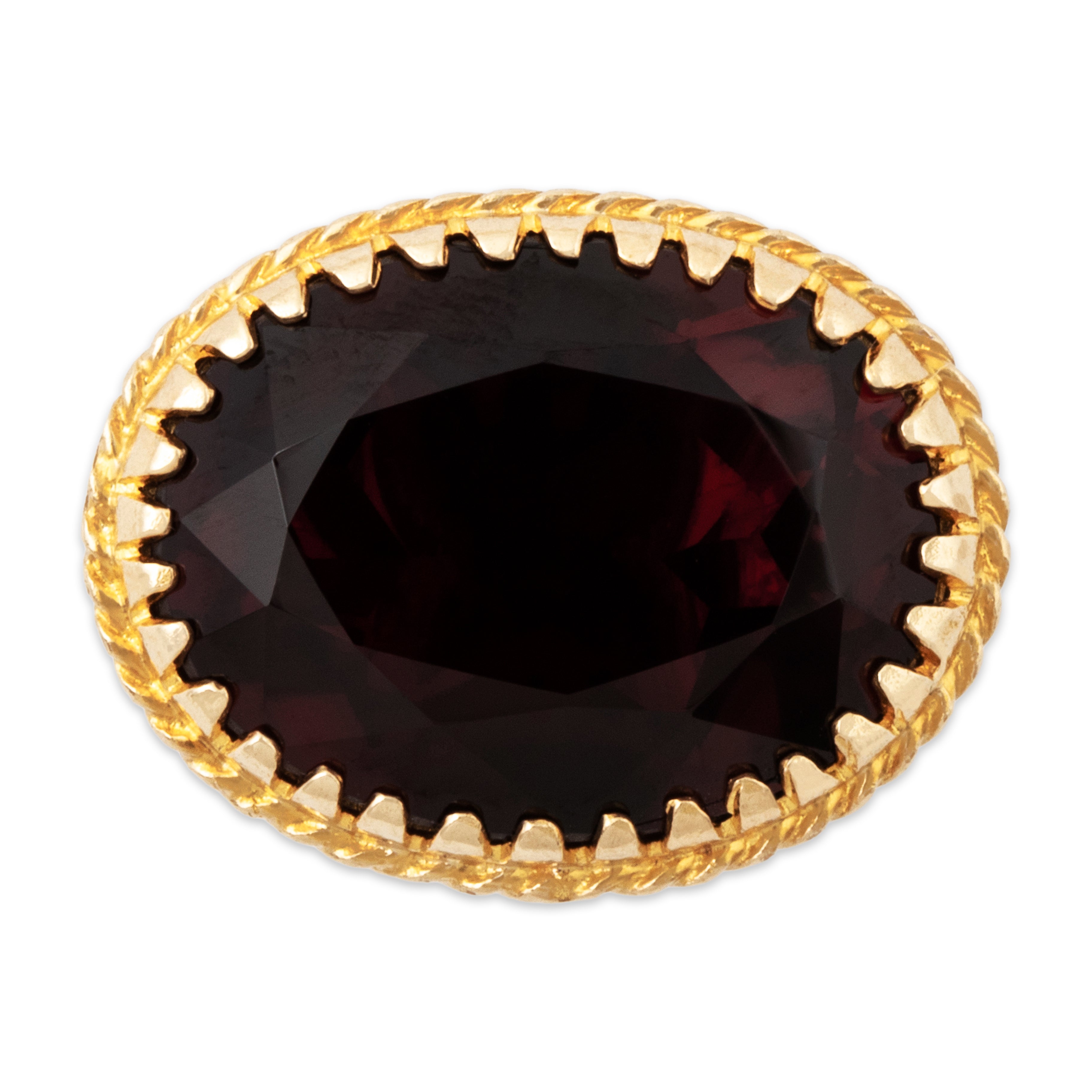 Vintage Heavy 14k Yellow Gold 9ct Synthetic Ruby Openwork Fob Charm / Pendant、mySite、hinf8tx79