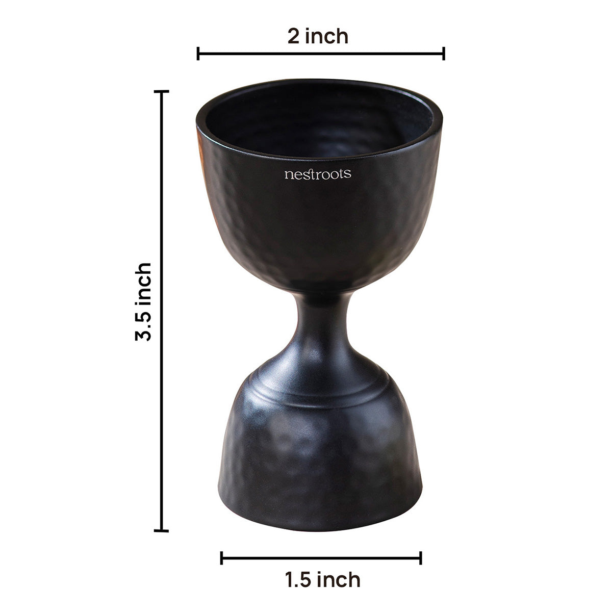 Stainless Steel Peg Measurer | Dual Side | Black | 25 & 50 ml、mySite、camillekostekn