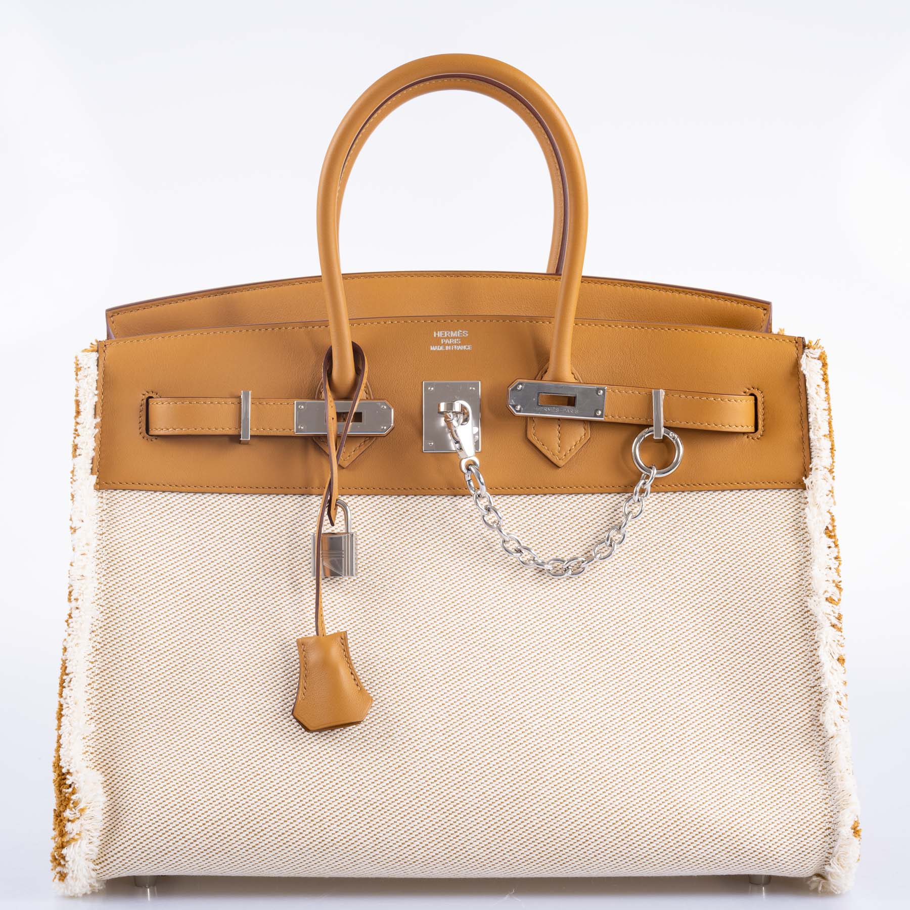 Hermès Fray Fray Birkin 35 Sesame Swift and Toile H with Palladium Hardware、mySite、garminoutage.com