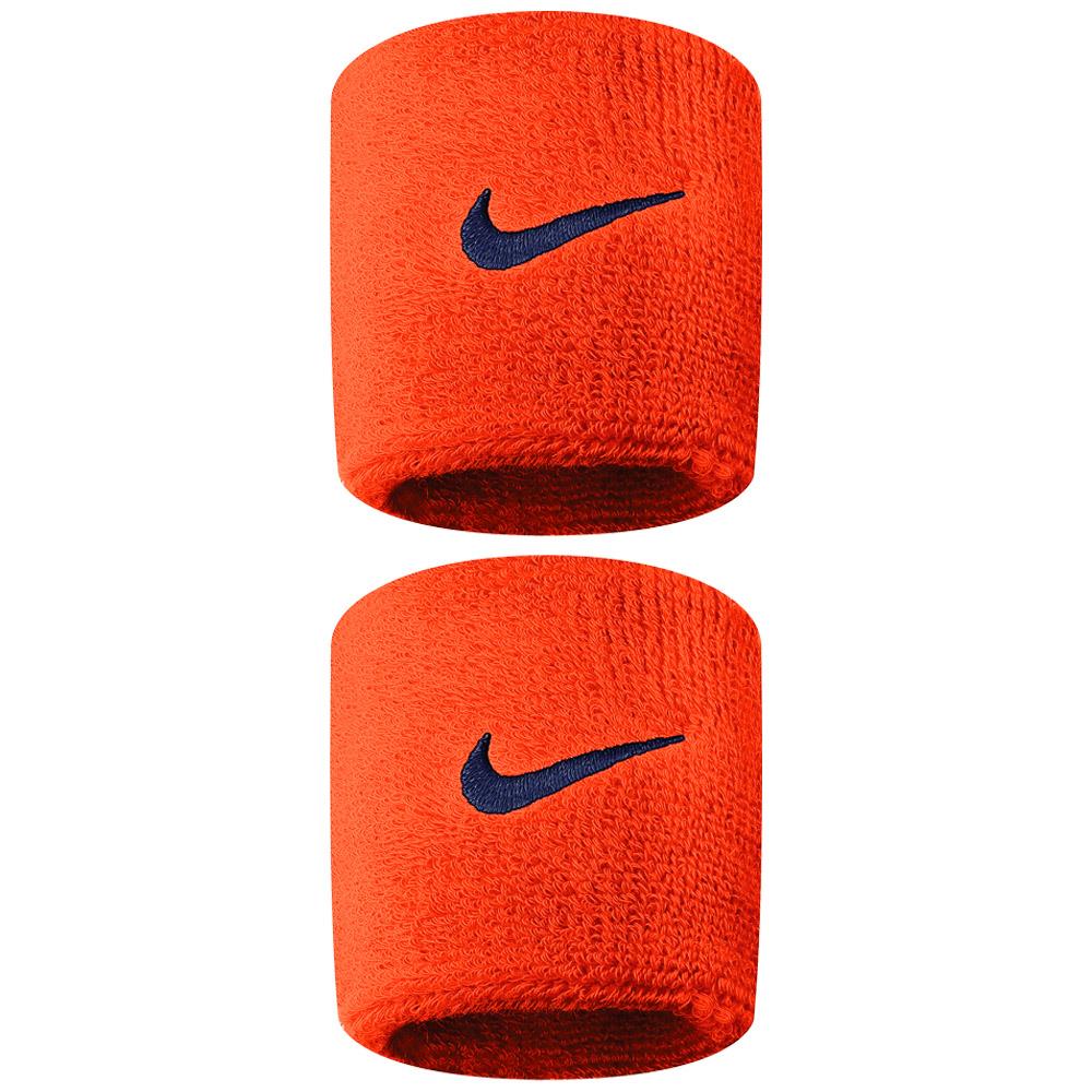 Nike Swoosh DriFit Wristbands 2 Pack - Team Orange/College Navy