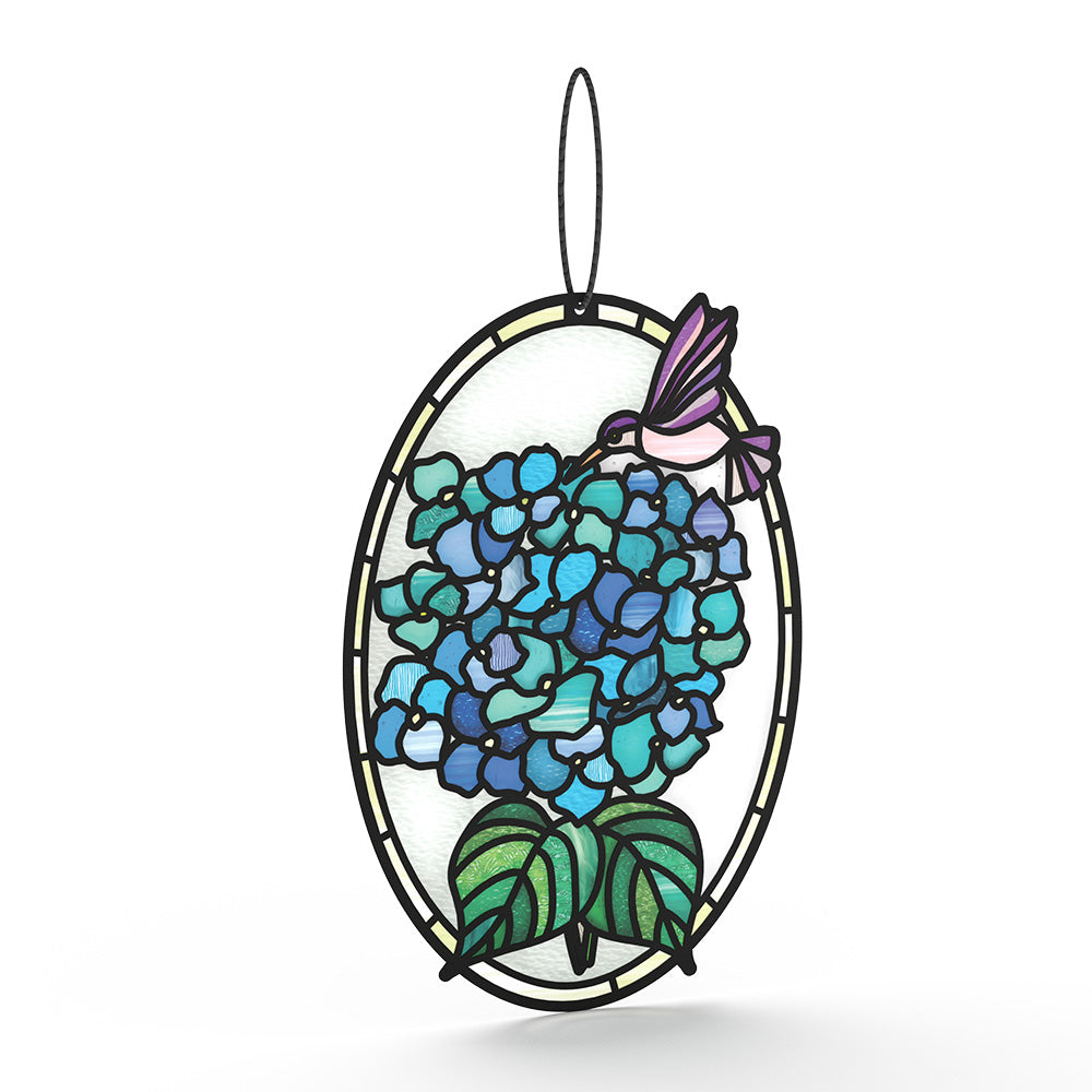 Happy Mother's Day Hydrangeas Suncatcher Card & Bouquet Bundle、mySite、solidvoid