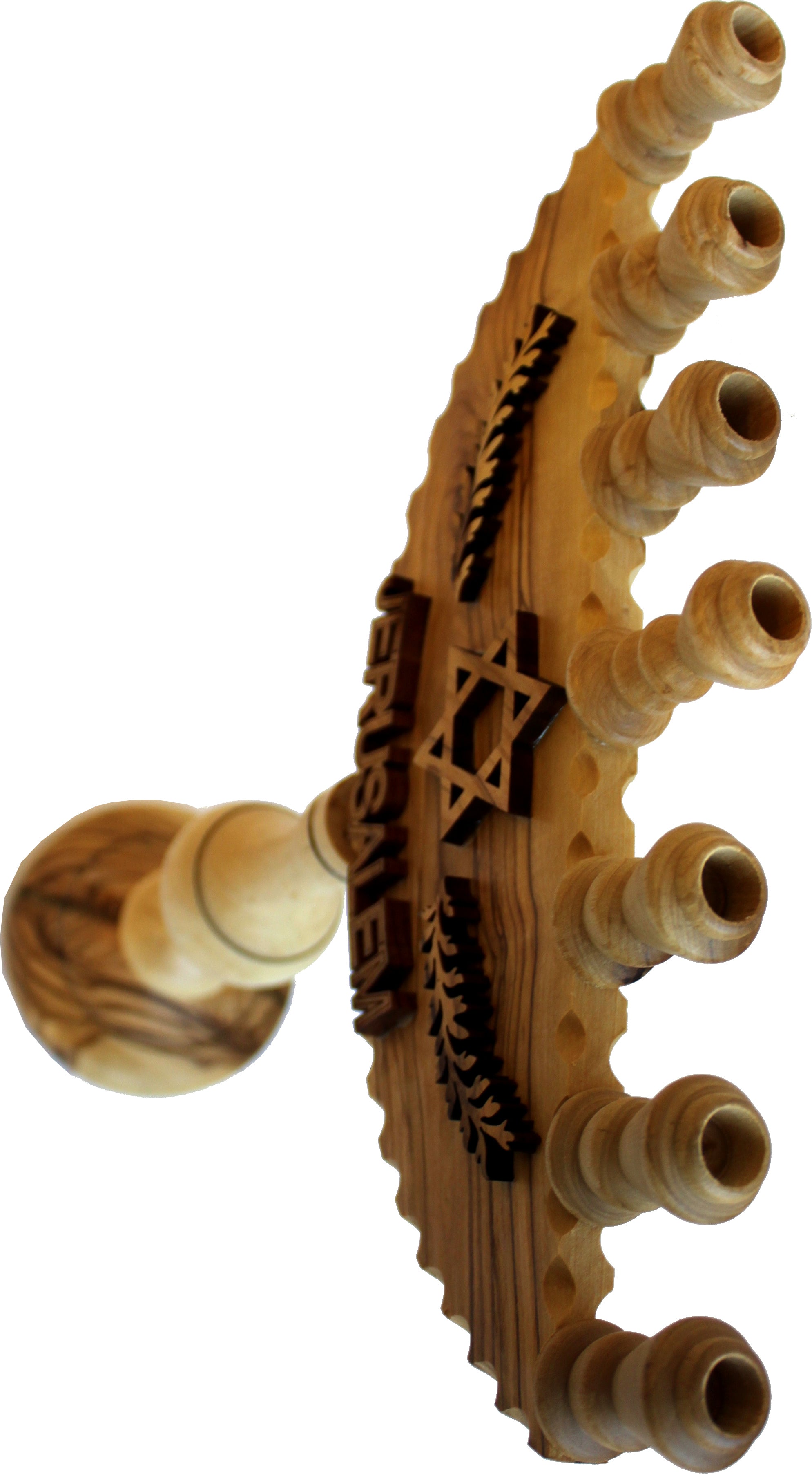Holy Land Market Olive Wood Menorah / Hanukkiah - Large ( 9 Inches - 23 cm )、mySite、topwebapps