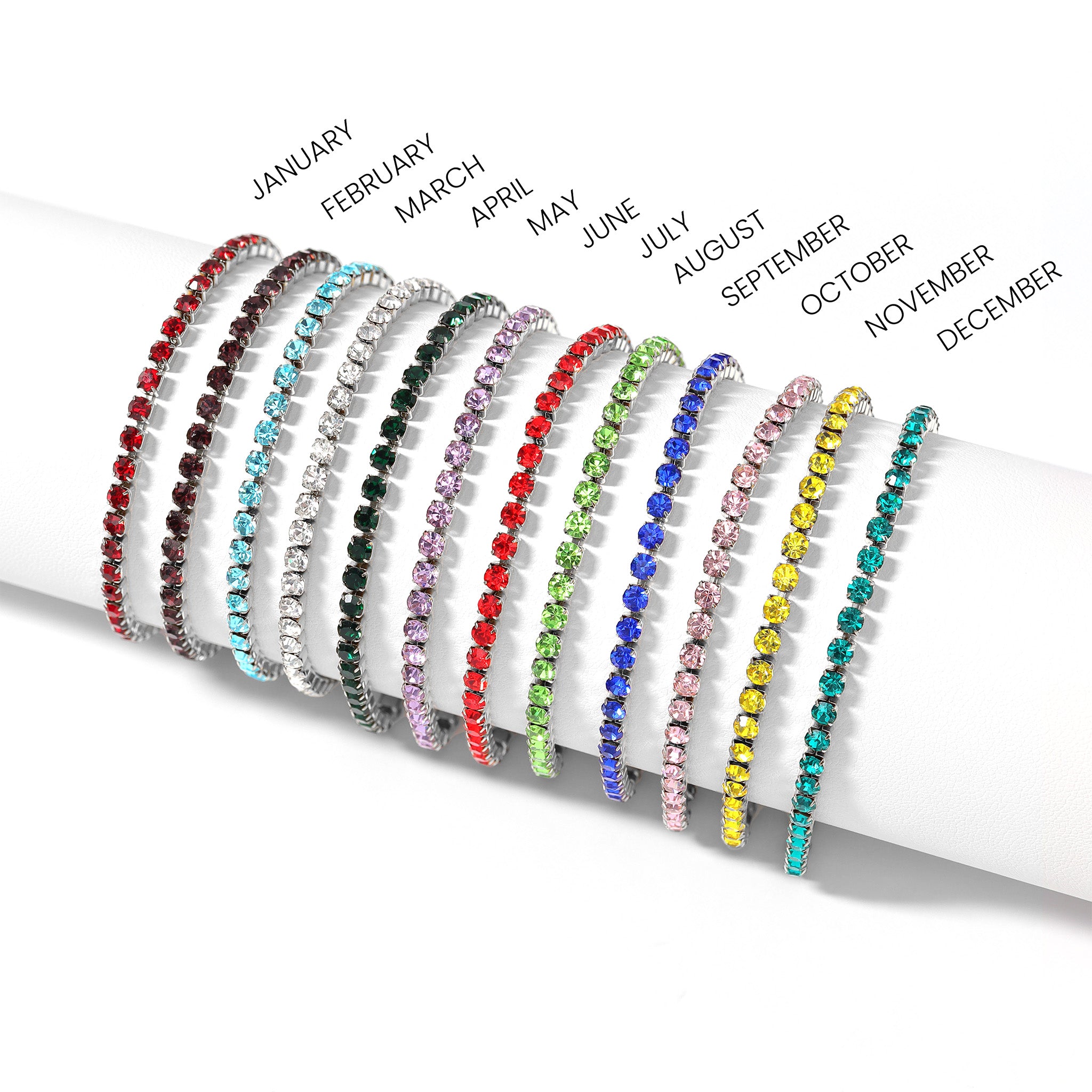 Stainless Steel Birthstone Tennis Bracelet / TBR0007、mySite、dreamappss