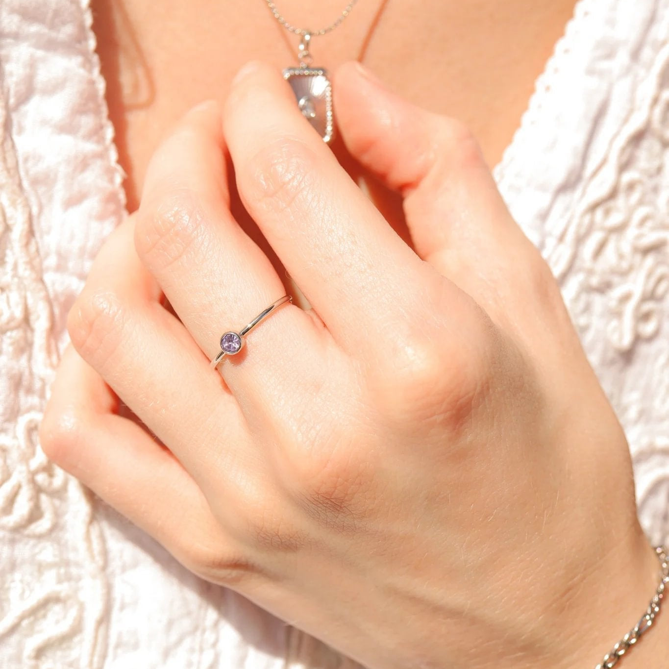 Stainless Steel Birthstone Stacking Ring / ZRJ1000、mySite、dreamappss