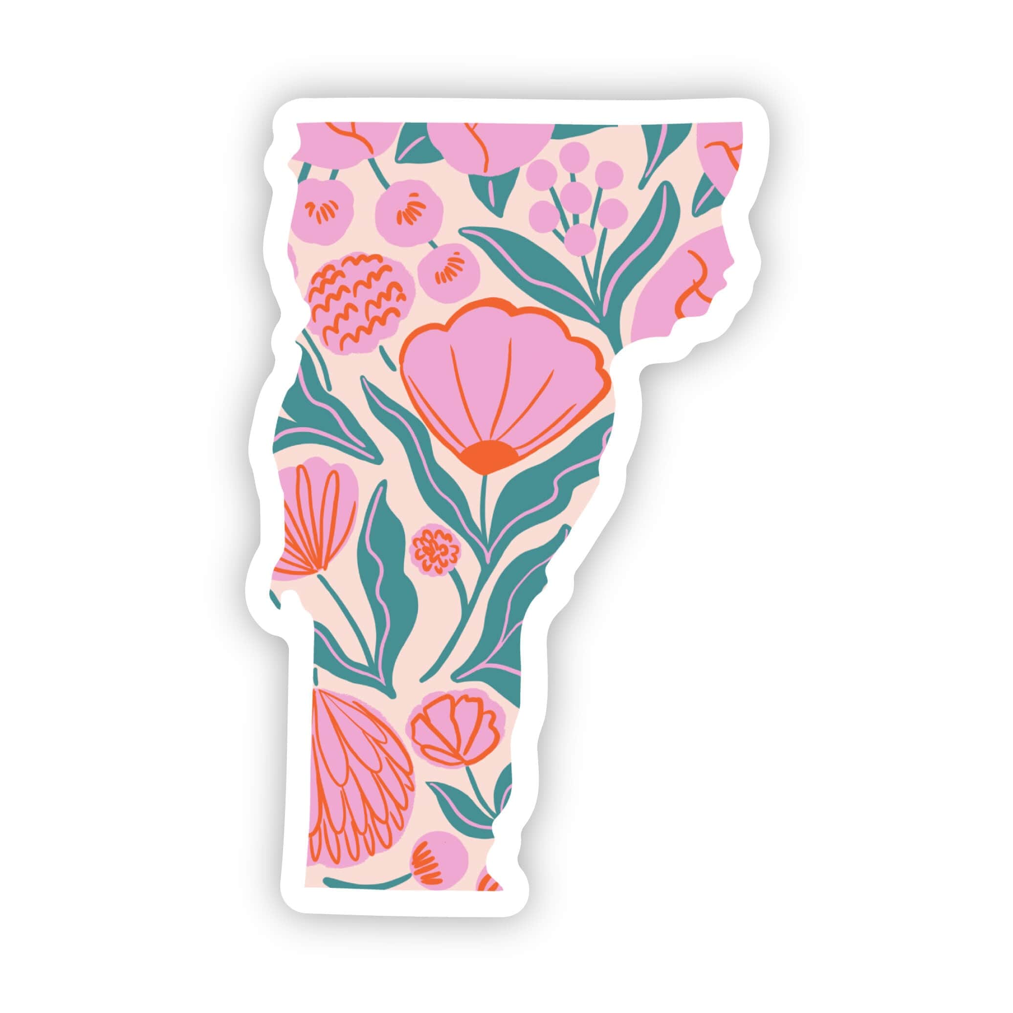  Vermont Sticker - Elegant Floral、mySite、ghnorth