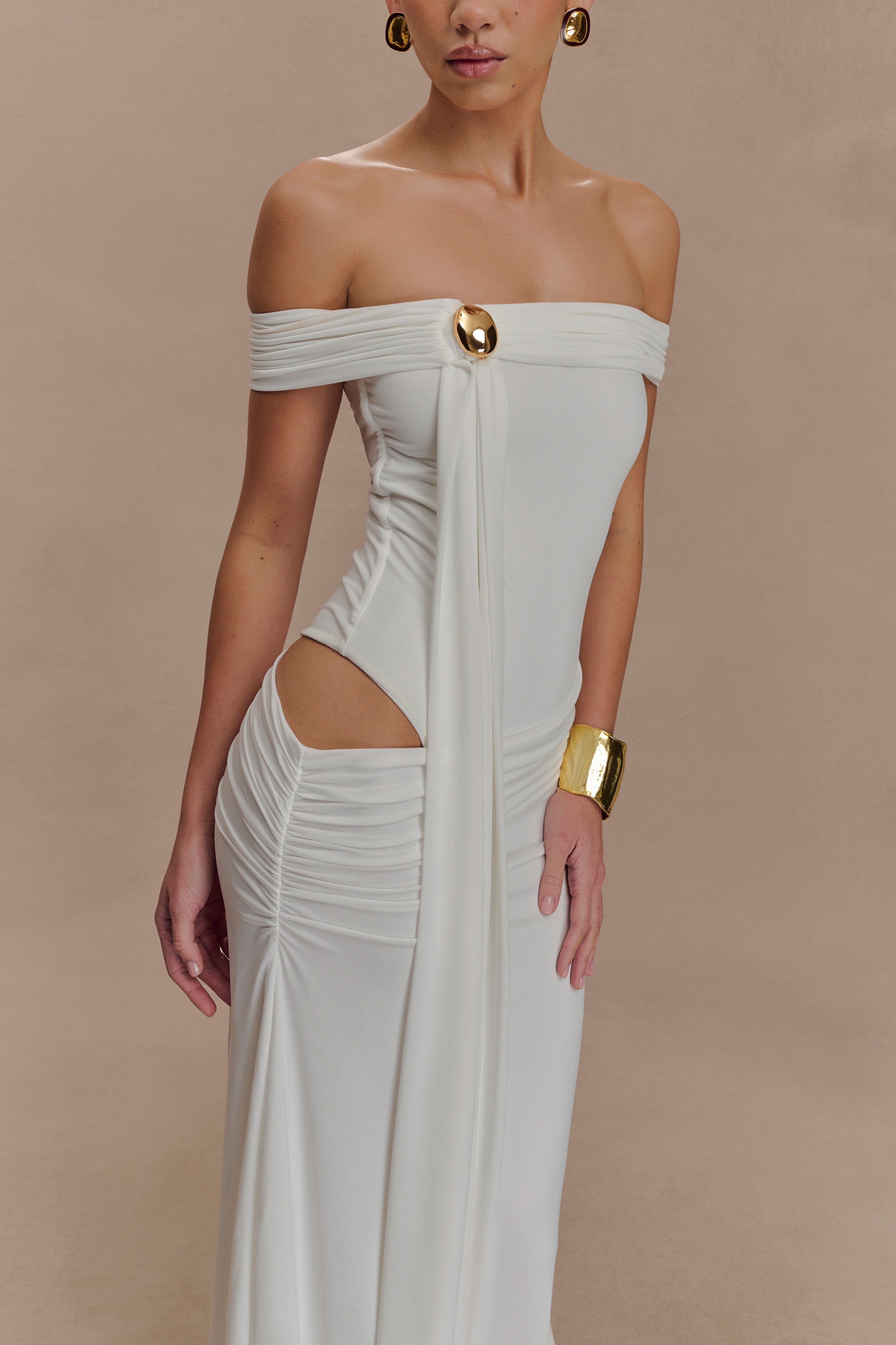 Oliver Slinky Maxi Dress - White、mySite、solidvoid