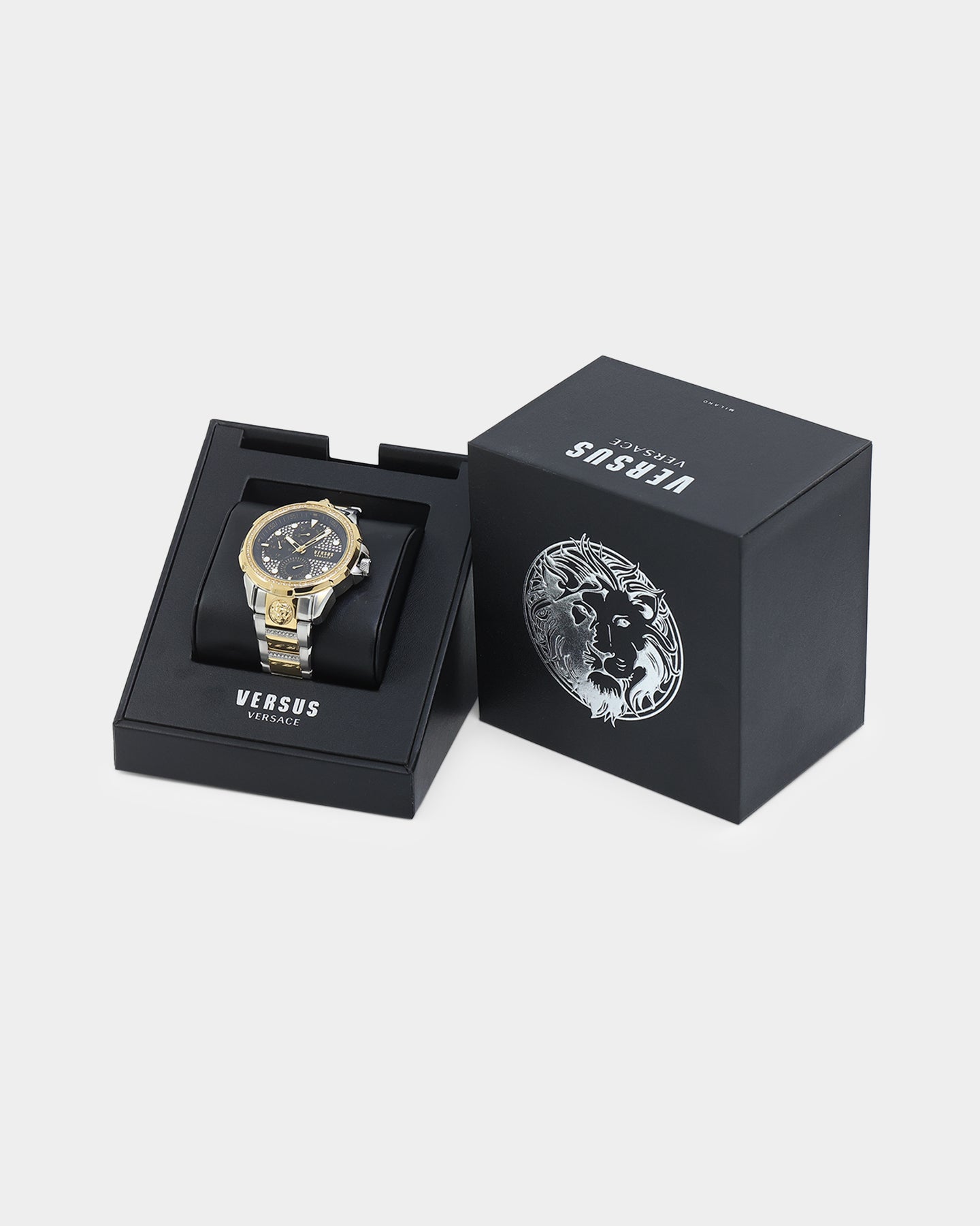 Versus Versace 6eme Arrondissement Crystal Set Watch Gold/Silver、mySite、zt4zffjzw