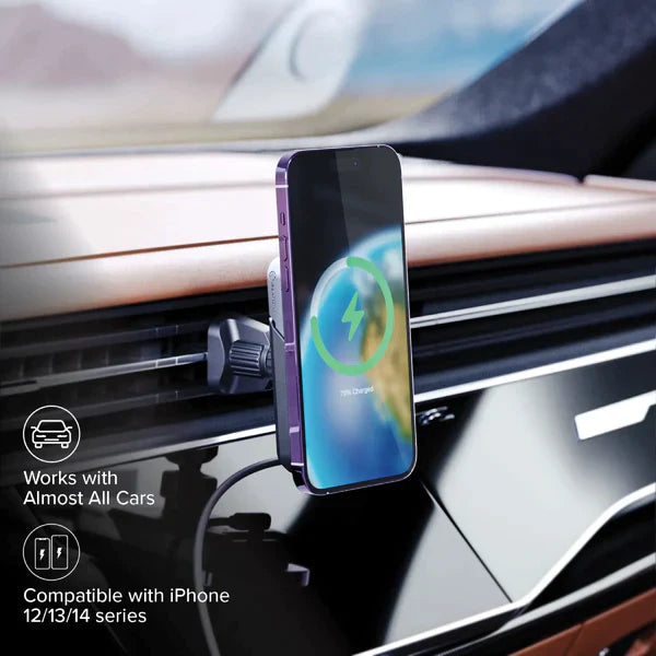 Matrix Universal Magnetic Car Charger with Air Vent Mount + Matrix Universal Magnetic Power Bank 5000mAh、mySite、fannypackpong