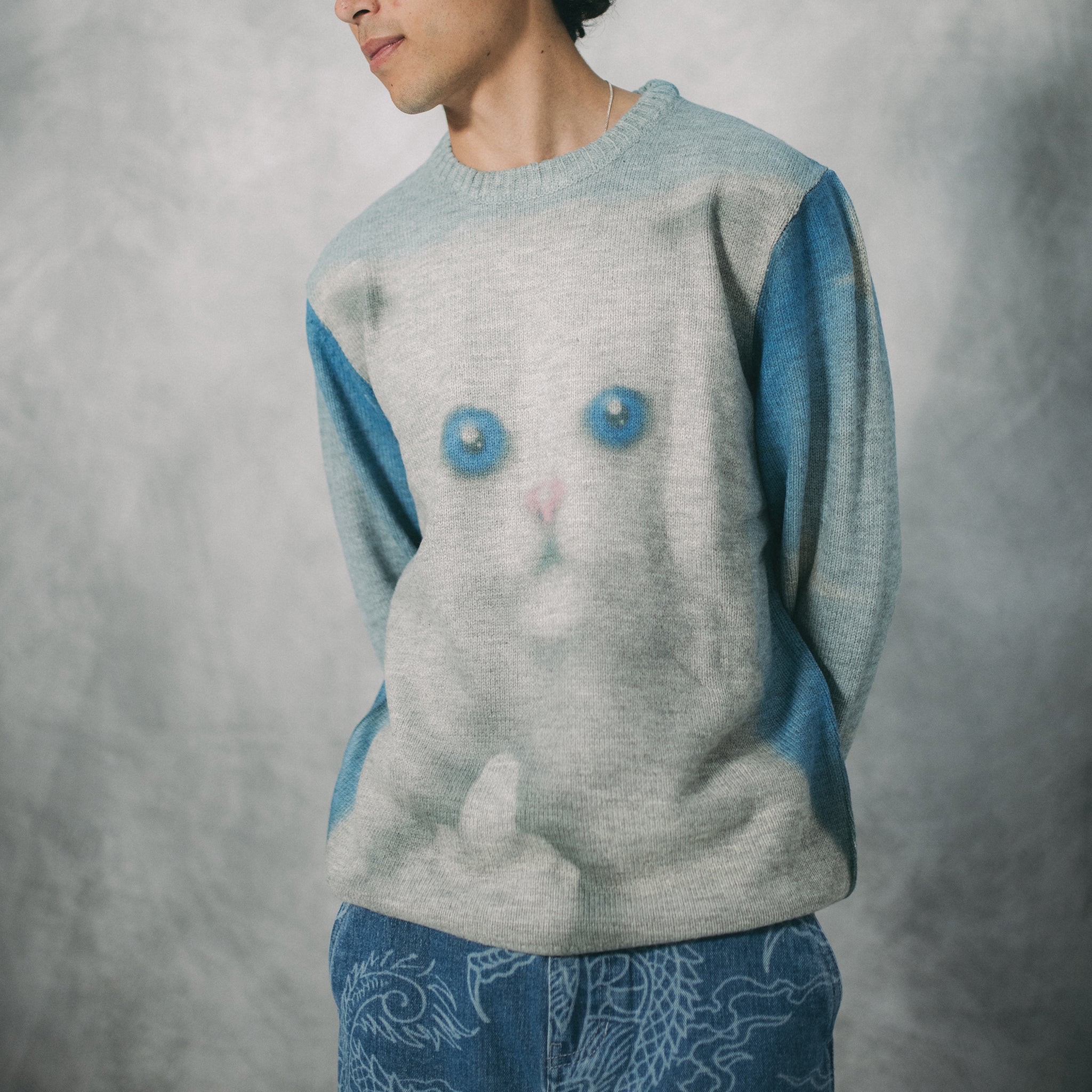  Sprinkles Knit Sweater (Black/Blue)、mySite、merchandisen