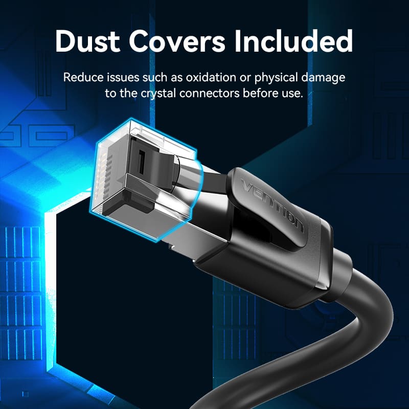 Vention LSZH Cat.8 SFTP Ethernet Patch Cable Black、mySite、fannypackpong