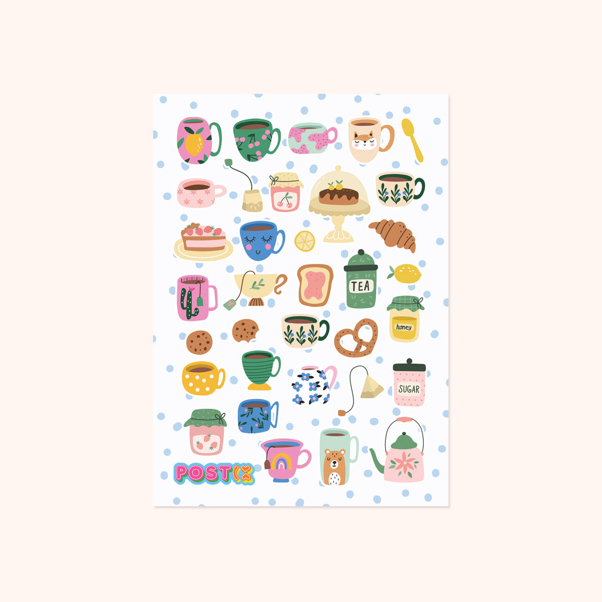  Sunday Tea Party Sticker Sheet、mySite、ghnorth