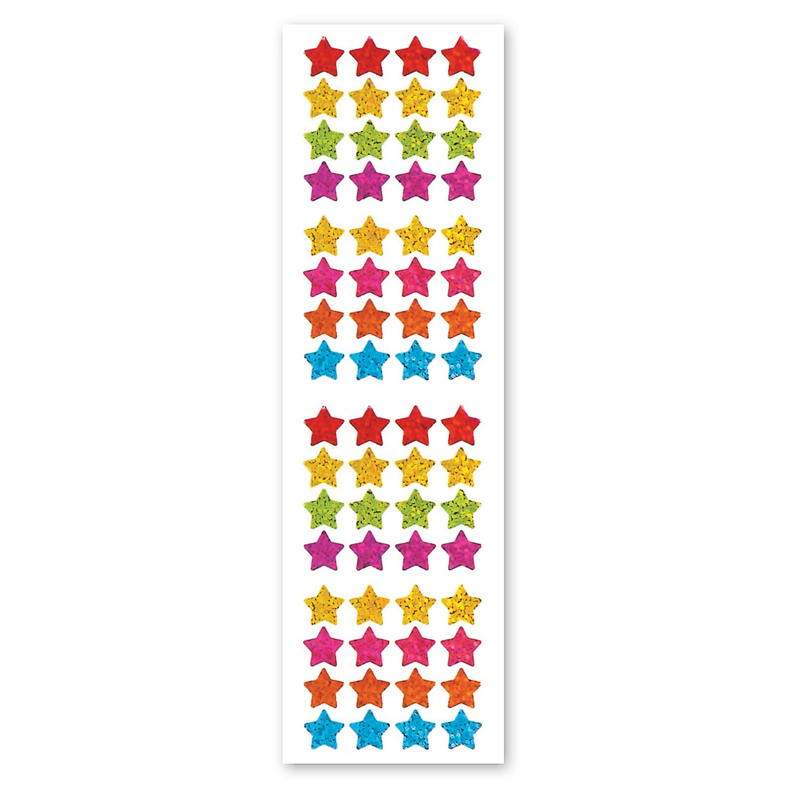  Micro Multicolor Stars Sparkly Prismatic Stickers - Packaged、mySite、ghnorth