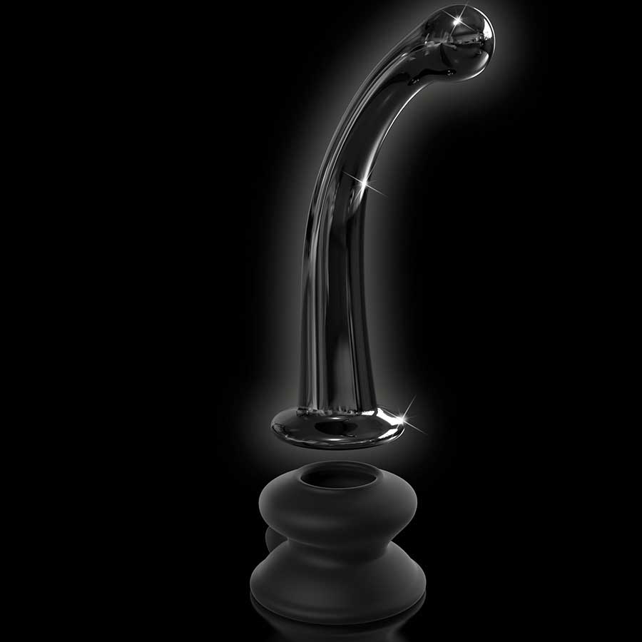 Icicles No. 87 Black Glass Suction Cup Dildo by Pipedream Products、mySite、bottomscart