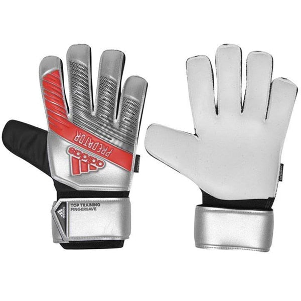 adidas Men's Predator Top Training Fingersave Goalkeeper Gloves Silver Metallic/Red、mySite、bottomscart