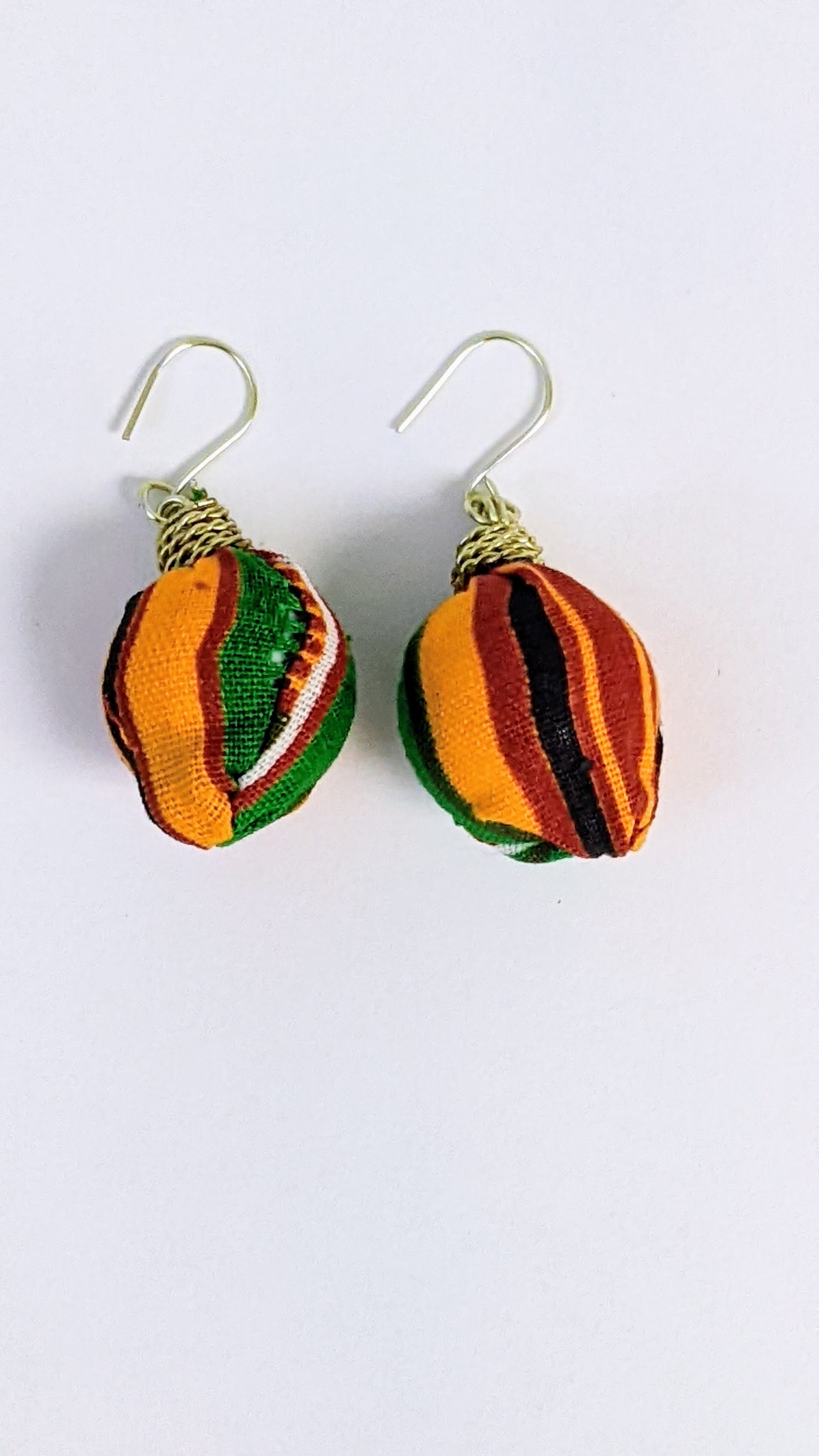 Dzifa Oval-shaped Kente African Print Pair of Earrings-DPER32270V、mySite、solidvoid